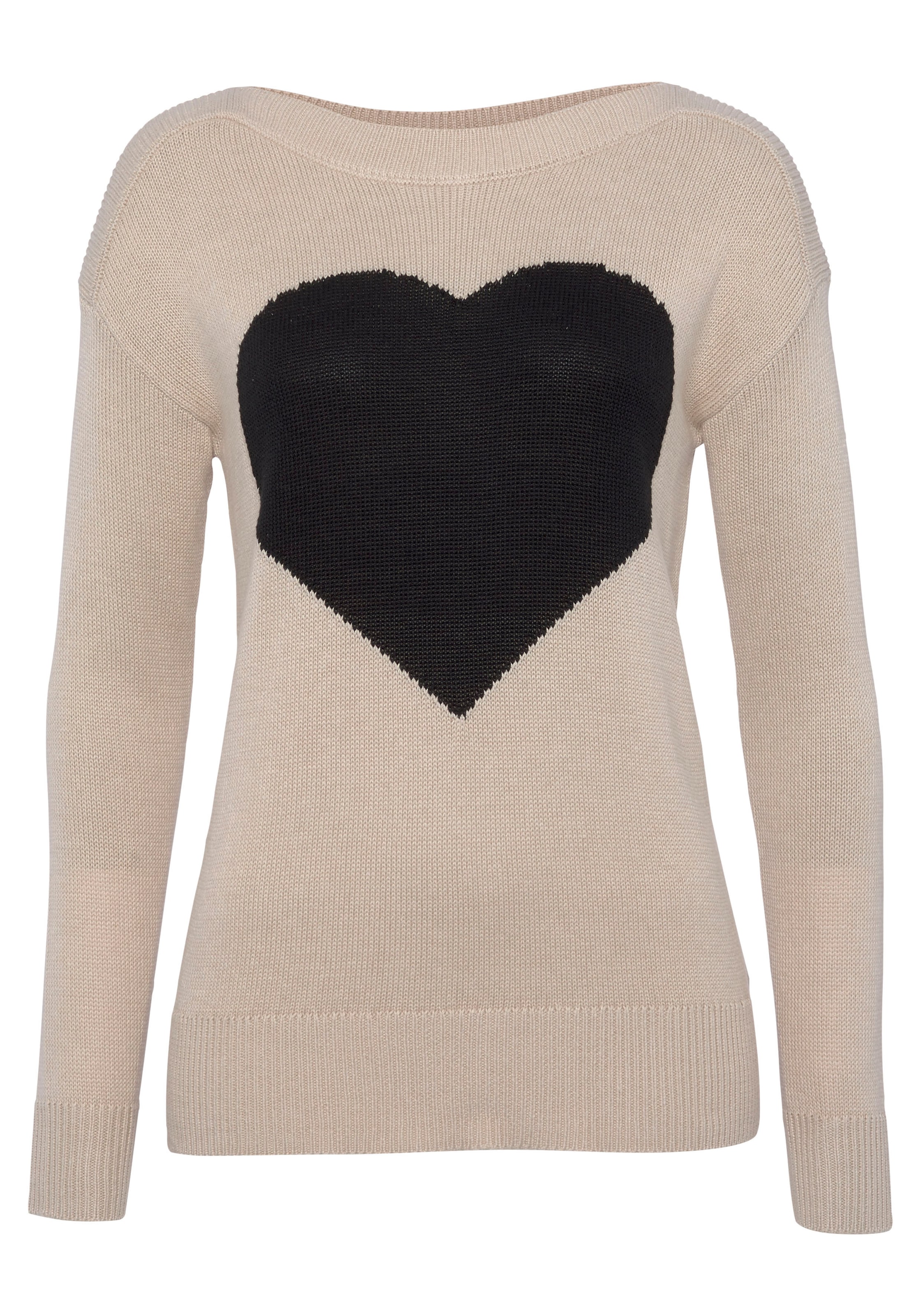 Laura Scott Strickpullover, mit Herz-Strickmuster