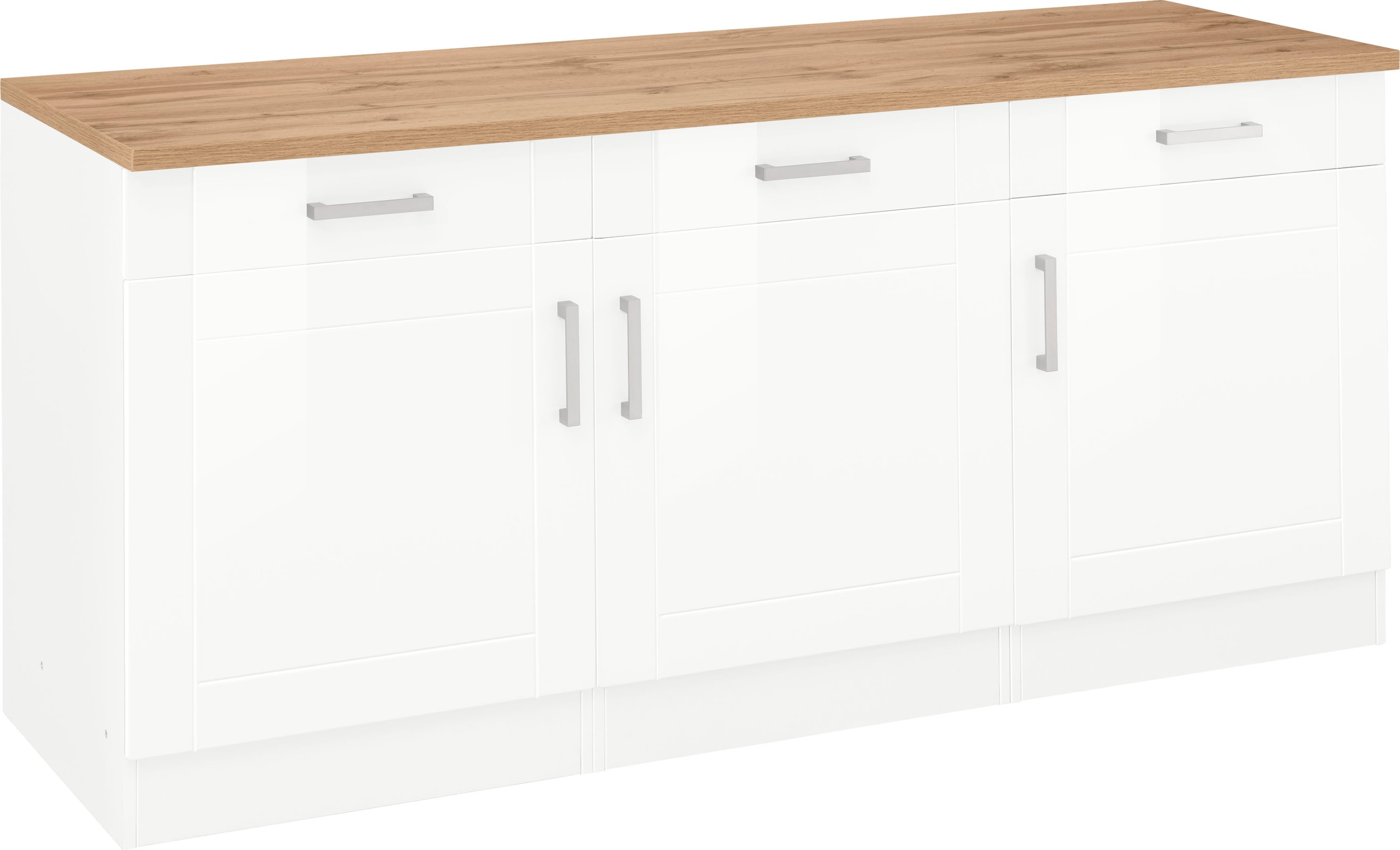 KOCHSTATION Unterschrank »KS-Tinnum« 180 cm breit, Metallgriffe, MDF Fronte günstig online kaufen