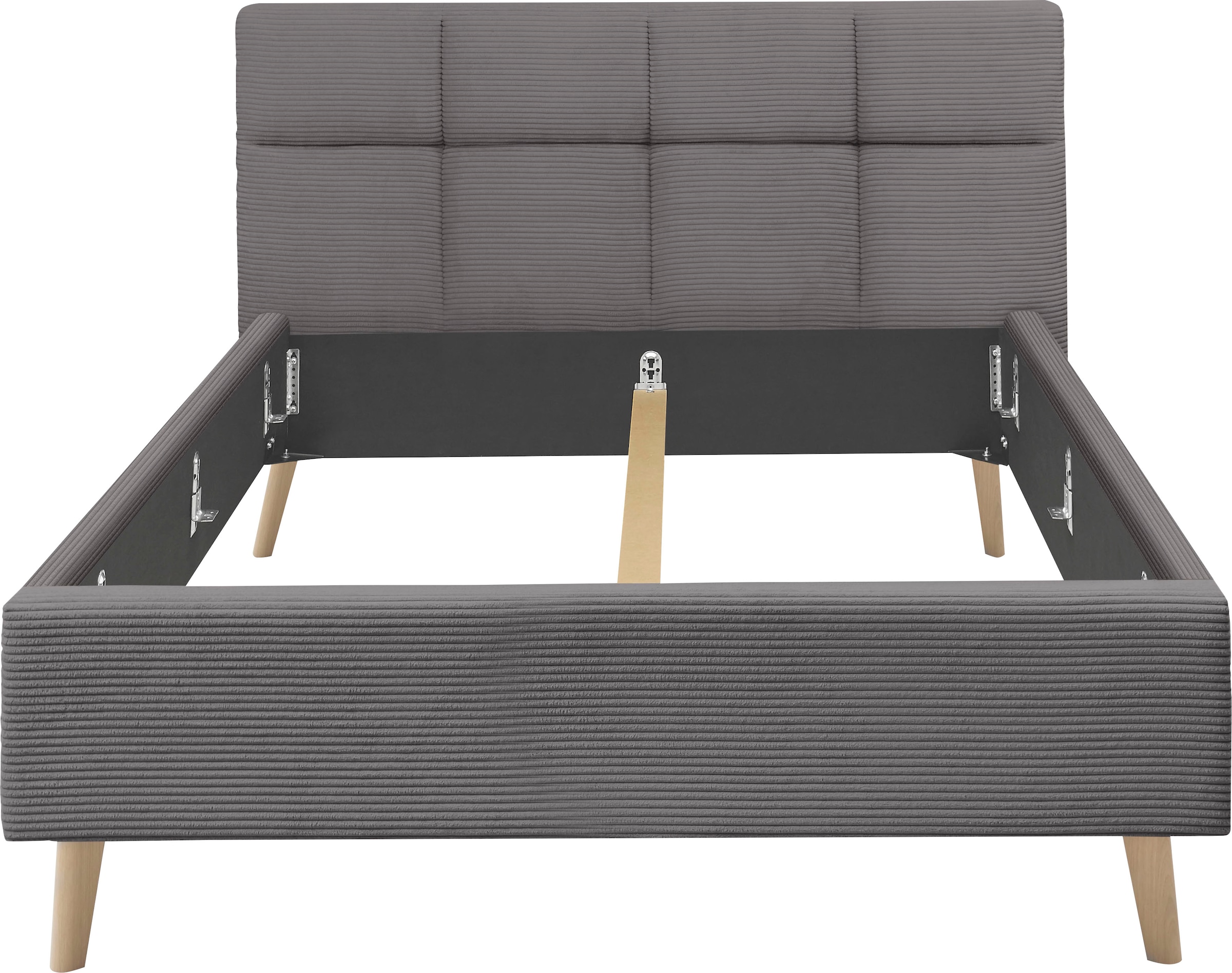 set one by Musterring Polsterbett »Cary« wahlweise mit Matratze und Lattenrost, Füße in Eiche natur