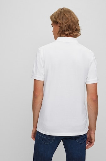 01«, Poloshirt mit der BOSS bei Logoschriftzug ORANGE Brust »Prime online 10203439 auf dezentem