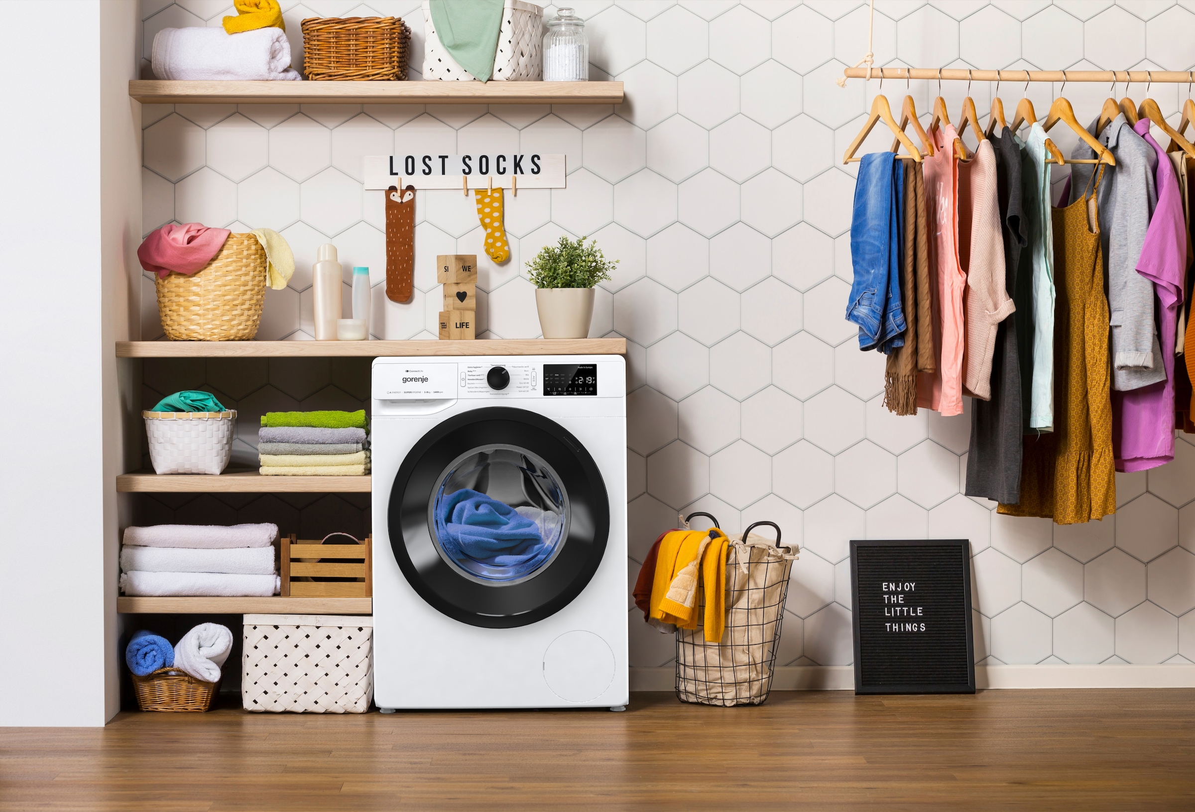 GORENJE Waschmaschine »WPNEI84A1TS«, 8 kg, 1400 U/min, Energieklasse A-10%