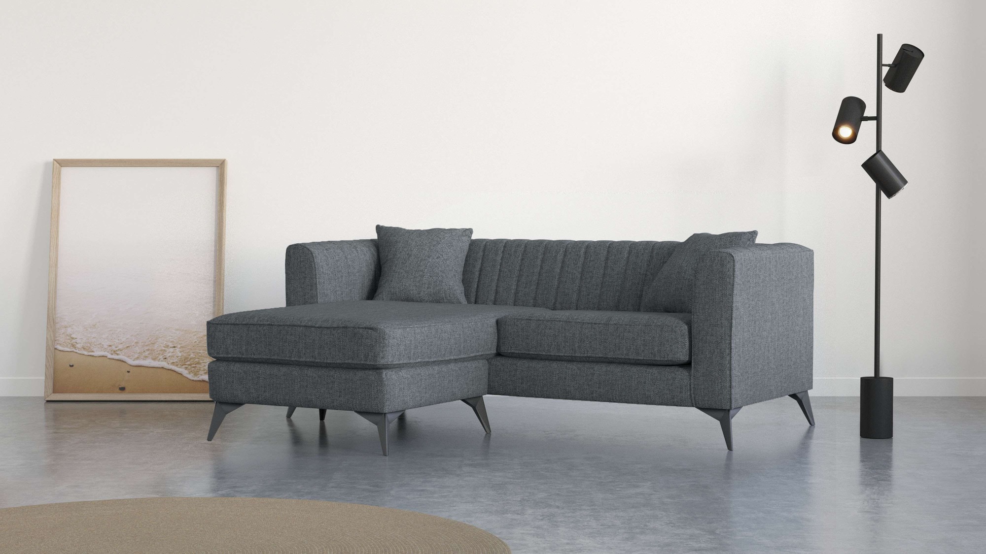 Places of Style Ecksofa »MATTHEW L-Form ideal für kleine Räume, Maße B/T/H: günstig online kaufen