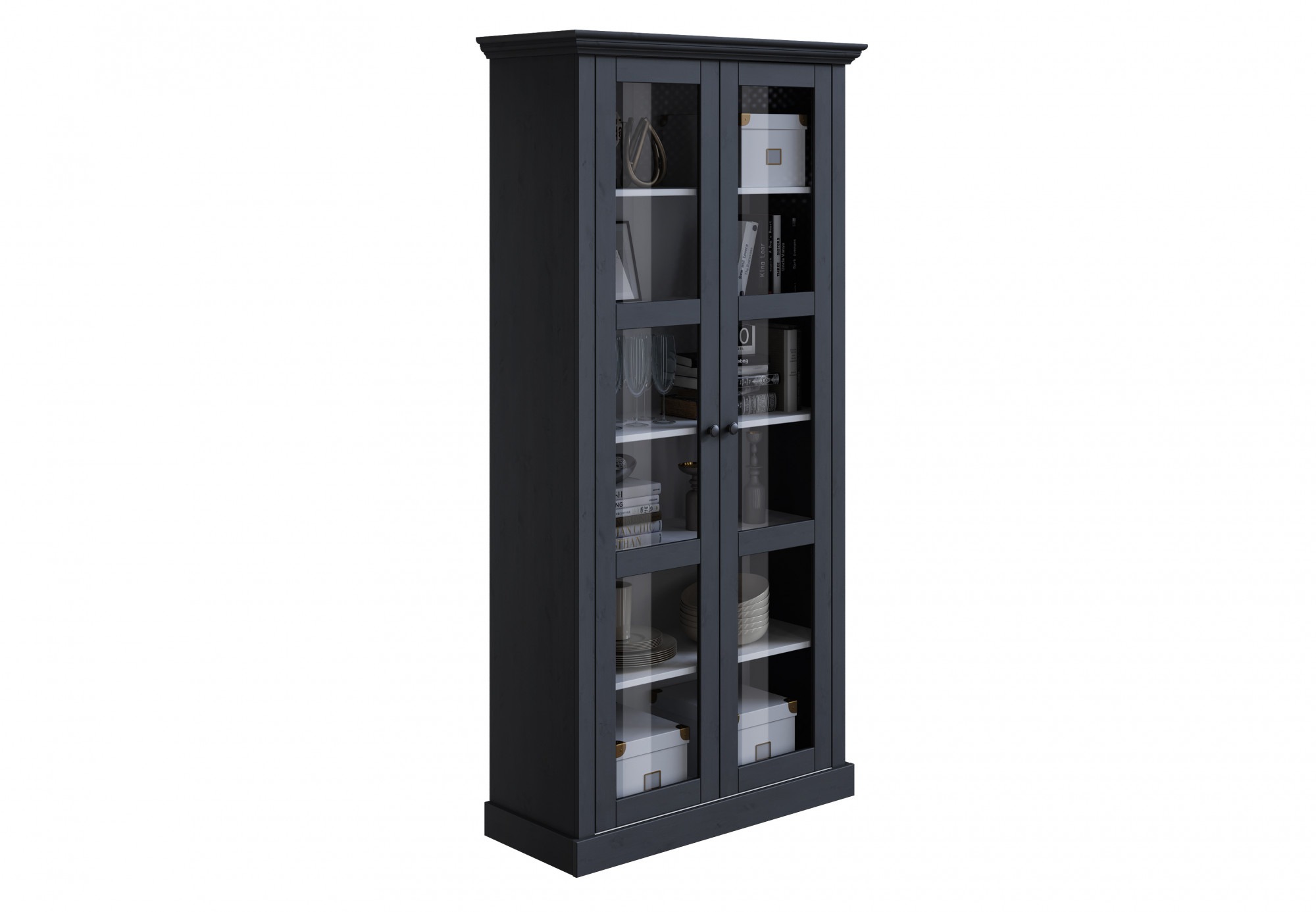 Home affaire Vitrine »Meliss« aus massiver Kiefer, mit viel Stauraum günstig online kaufen