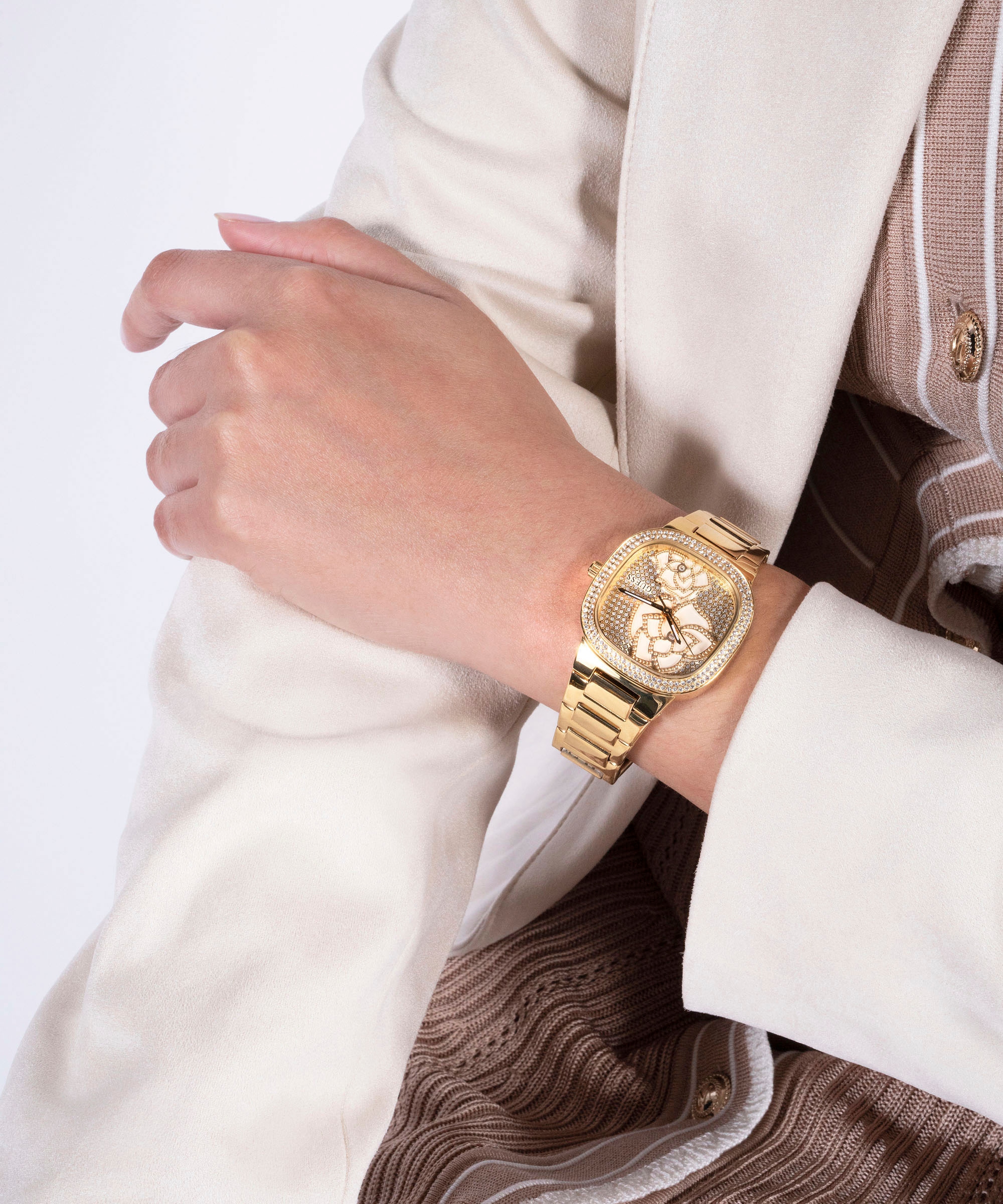 Guess Quarzuhr »ROSE BUD«, Armbanduhr, Damenuhr