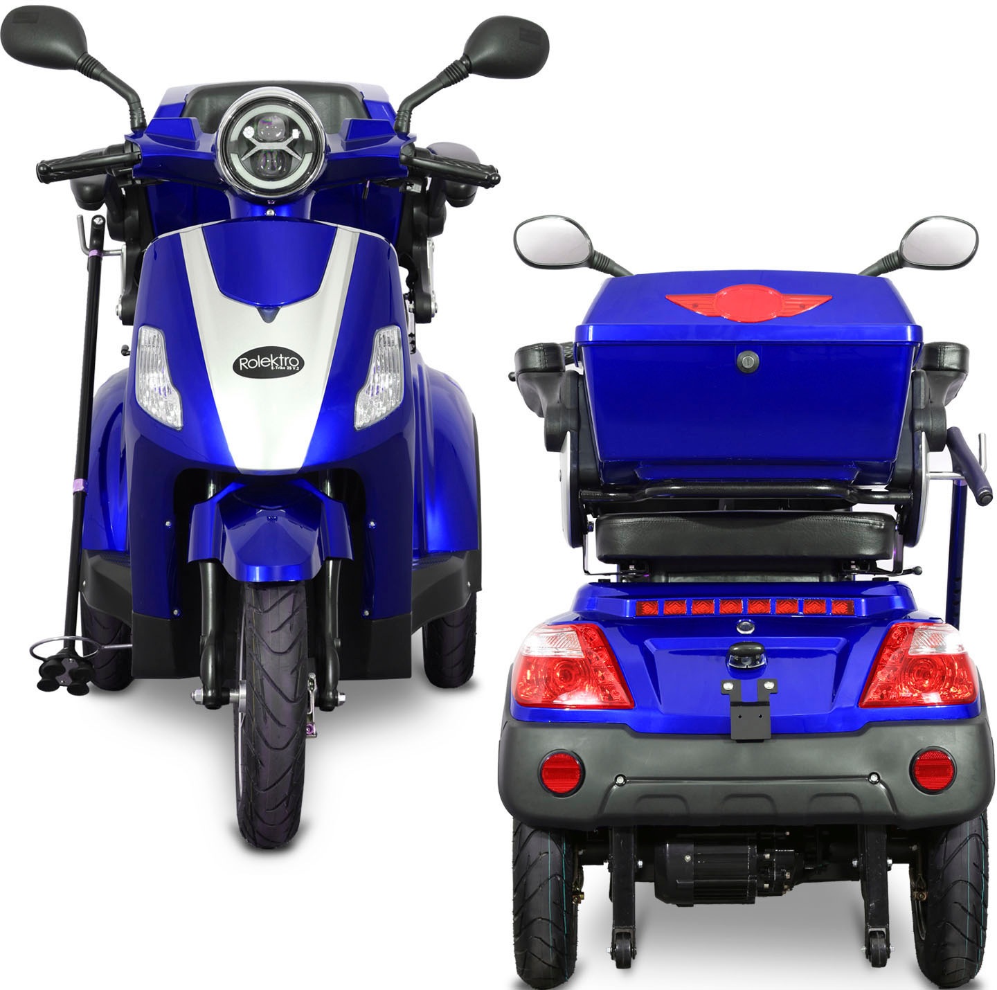 Rolektro Elektromobil »E-Trike 25 V.2, Blei-Gel-Akku«, (mit Topcase)