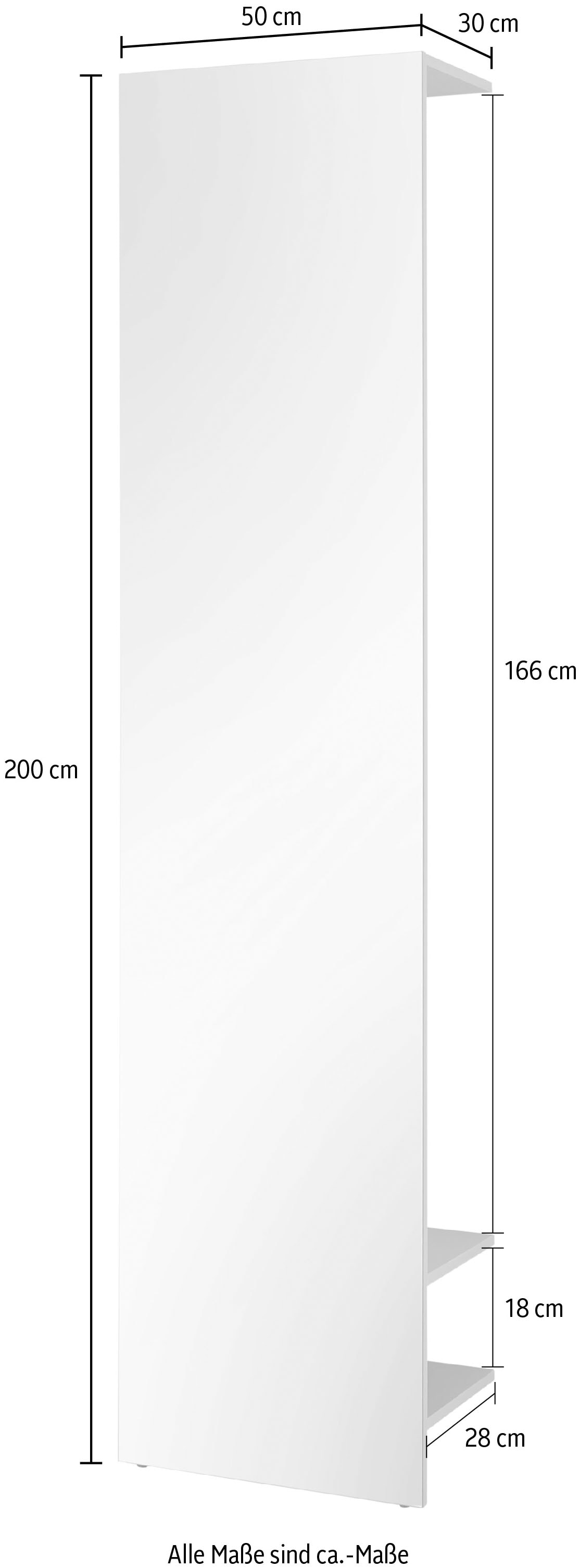 INOSIGN Garderobenschrank »GiRON/CiTY, Schrank mit Spiegelfront, moderner Kleiderschrank«, mit Kleiderstange, modernes Design, beidseitig geöffnet, 50 cm breit
