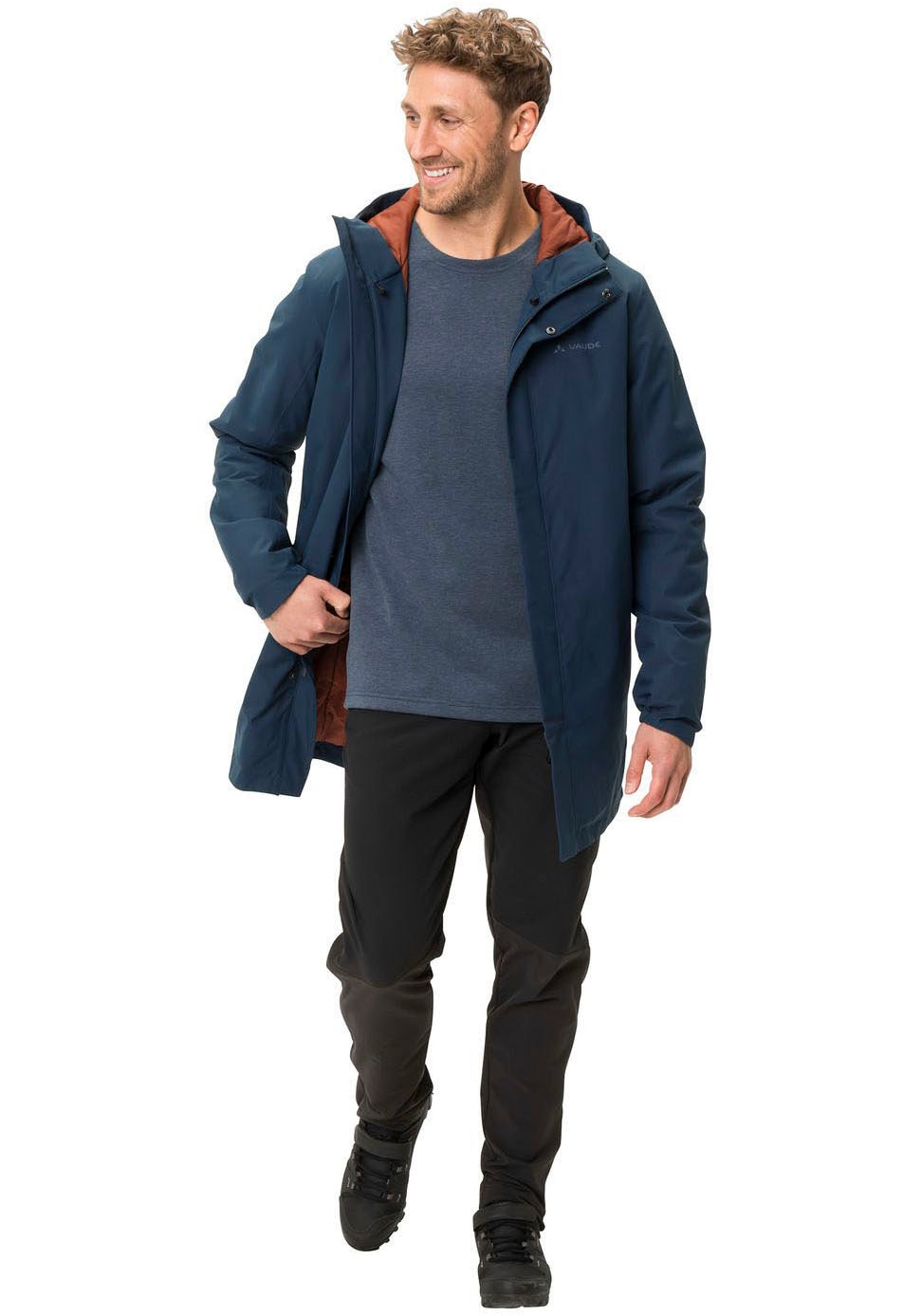 VAUDE Funktionsparka »MENS CYCLIST PADDED PARKA«, (1 St.), mit Kapuze