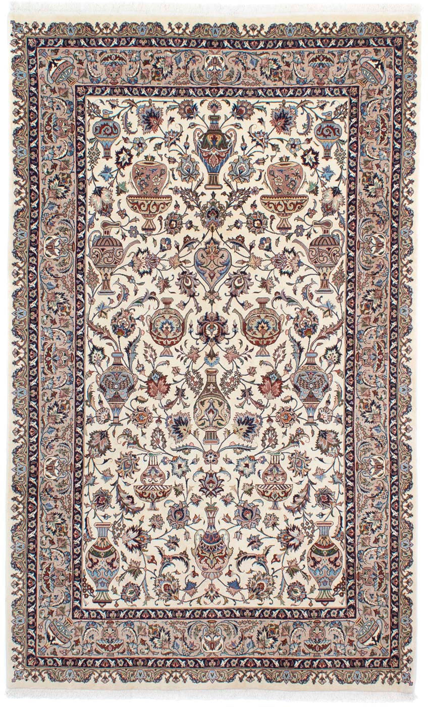 morgenland Wollteppich »Kaschmar Blumenmuster Beige 300 x 197 cm«, rechteck günstig online kaufen