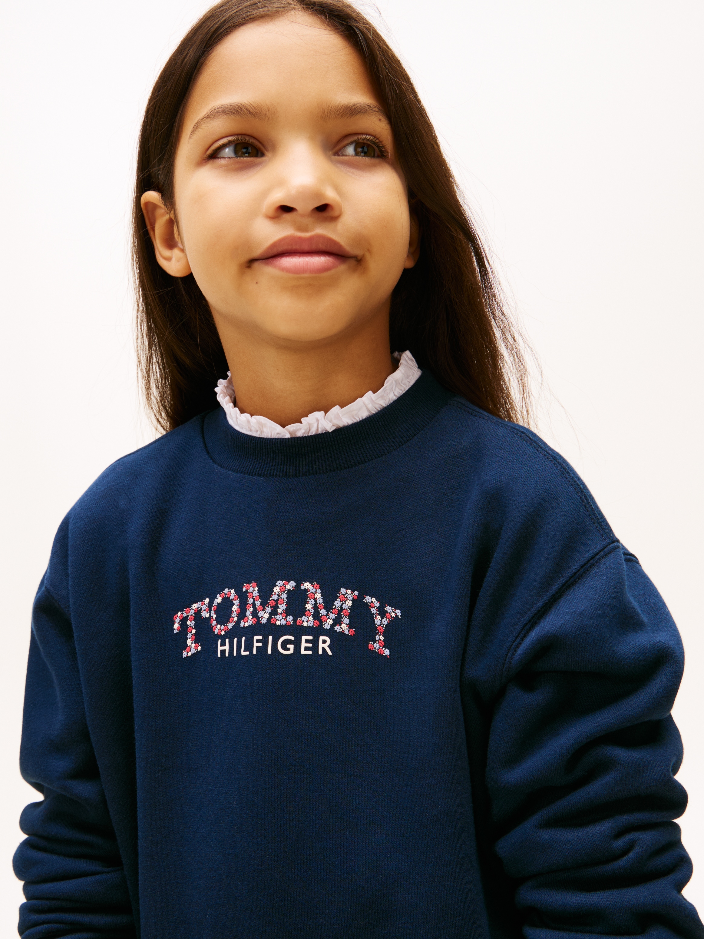 Tommy Hilfiger Sweatkleid »TOMMY PUFF FLOWER HWK DRESS LS« Eingrifftaschen Regular fit, für Kinder bis 16 Jahre