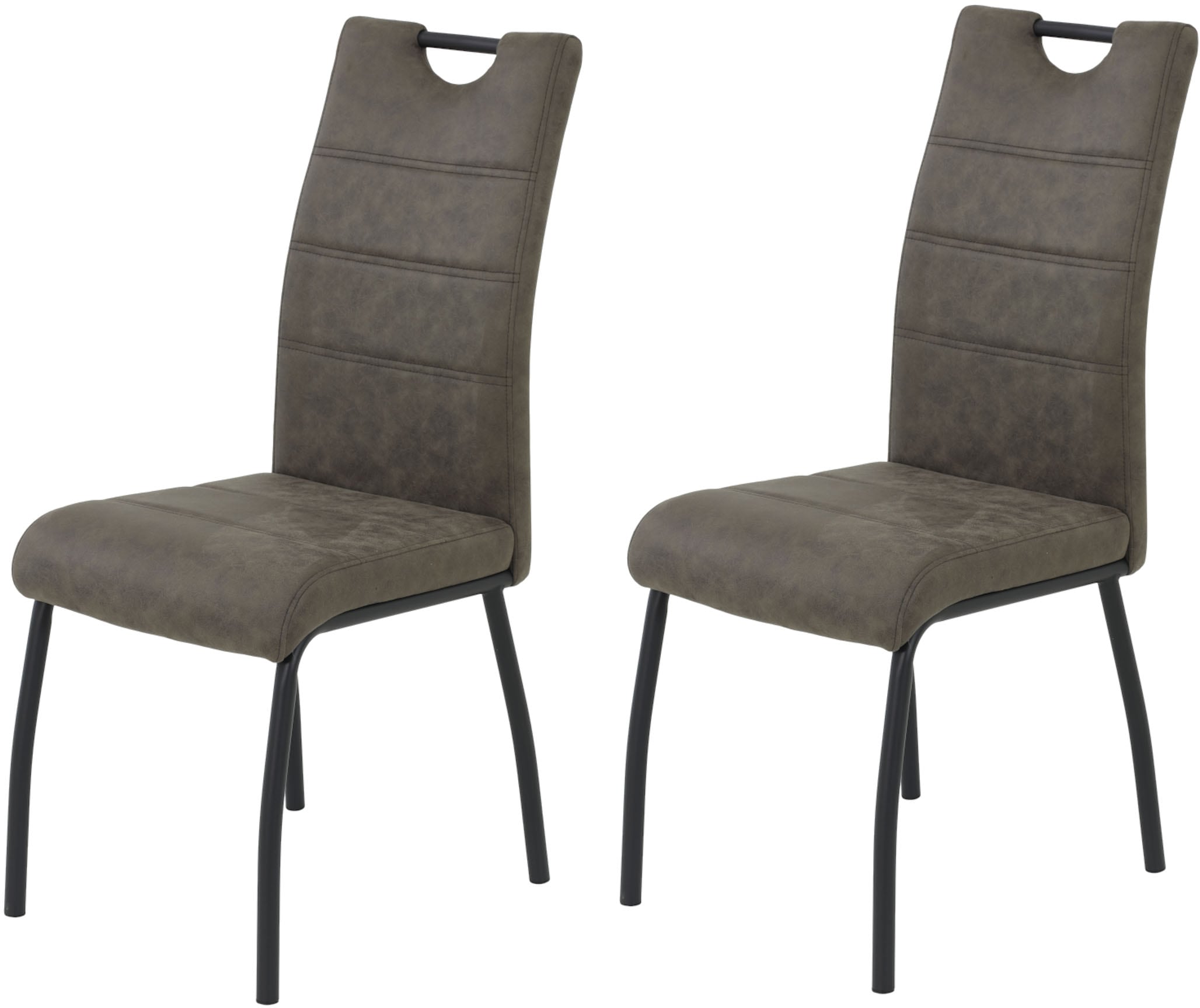 HELA 4-Fußstuhl »PETRA«, (Set), 2 St., Vierfußstuhl; Vintage Optik; mit Gri günstig online kaufen