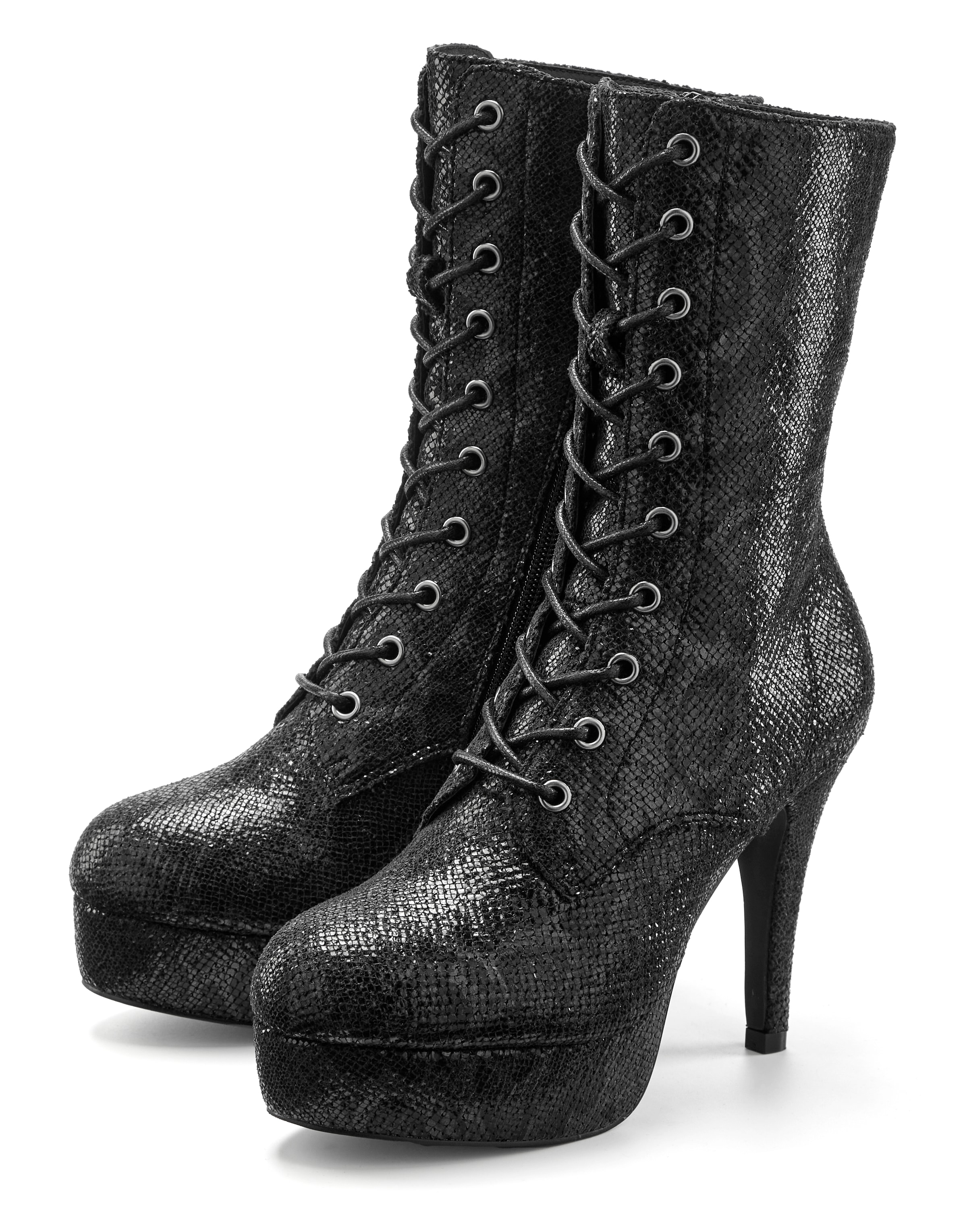 LASCANA Belle Affaire Schnürstiefelette »Stiefel,«  , High-Heel-Boots mit Plateauabsatz