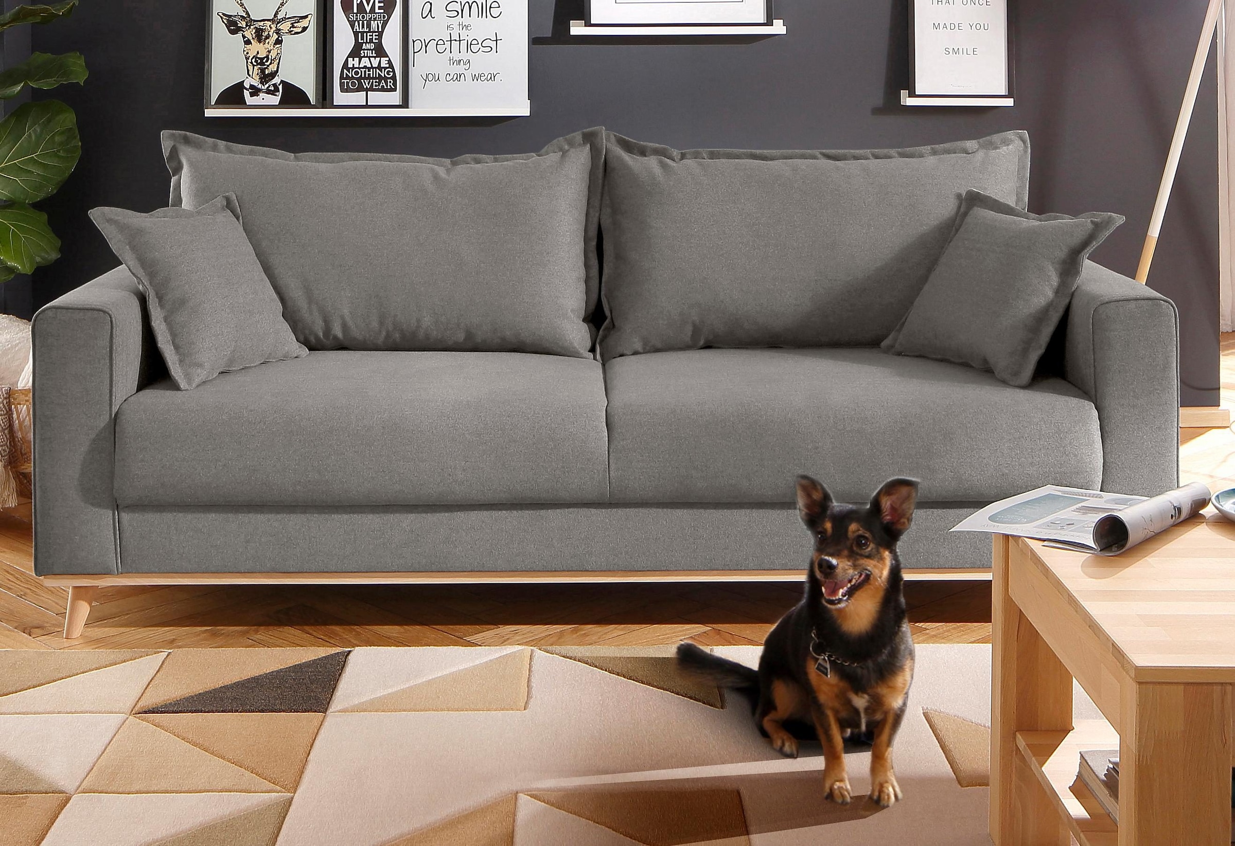 Home affaire 3-Sitzer »Edina« auch in Baumwollmix-Bezug, im skandinavischem Stol