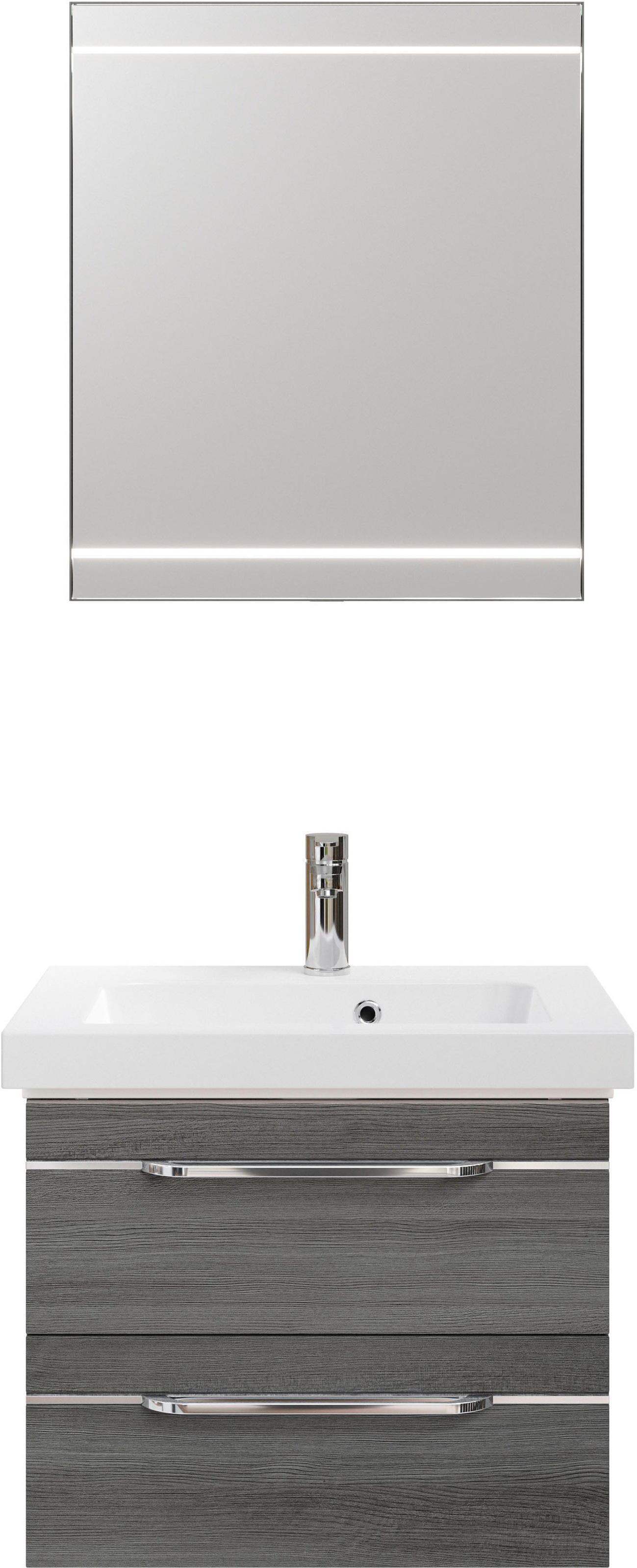 Saphir Badmöbel-Set »Balto 2-teilig Mineralmarmor-Waschtisch mit LED-Spiege günstig online kaufen