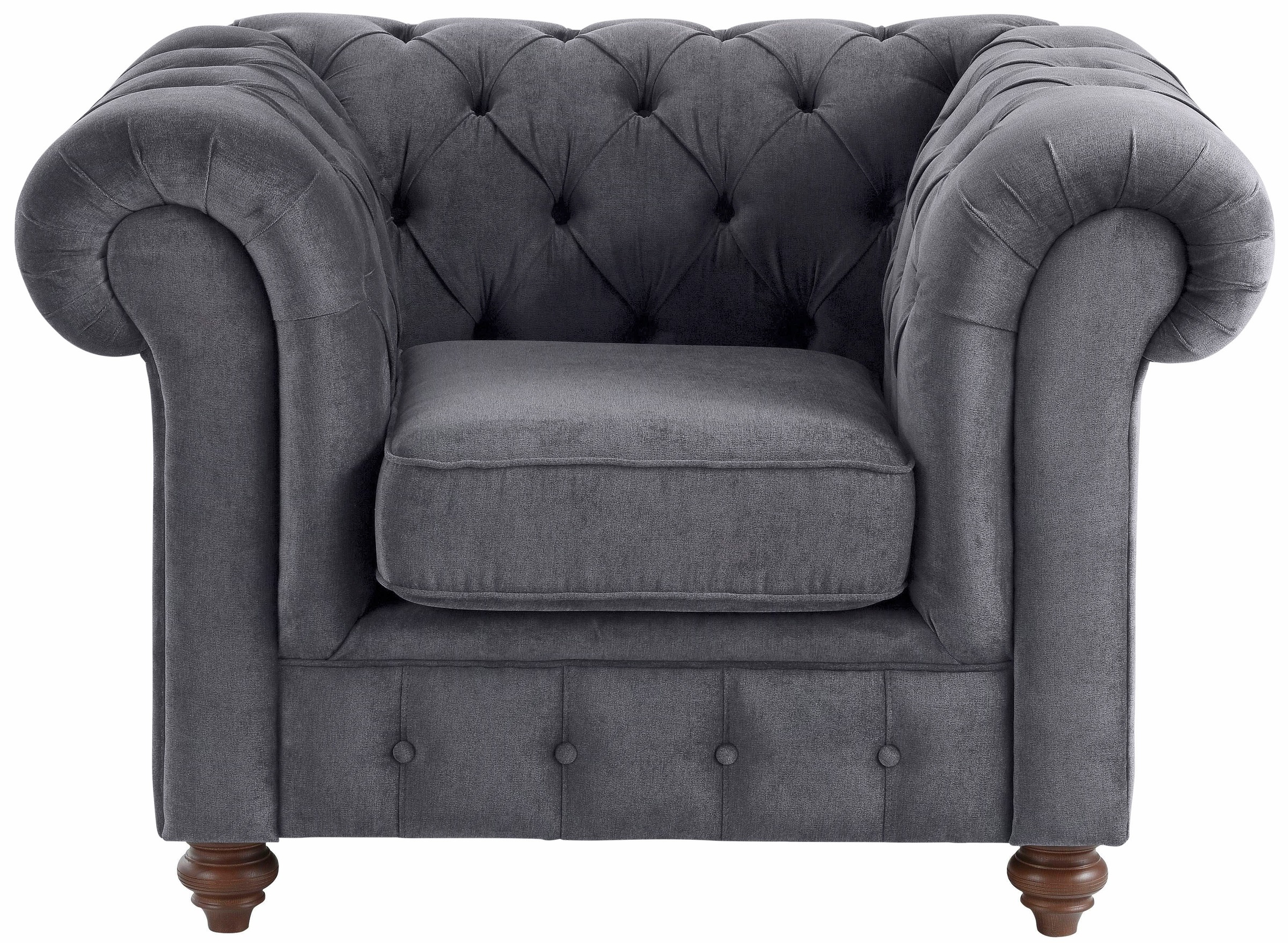 Home affaire Sessel »Chesterfield B/T/H: 105/69/74 cm«, mit hochwertiger Kn günstig online kaufen