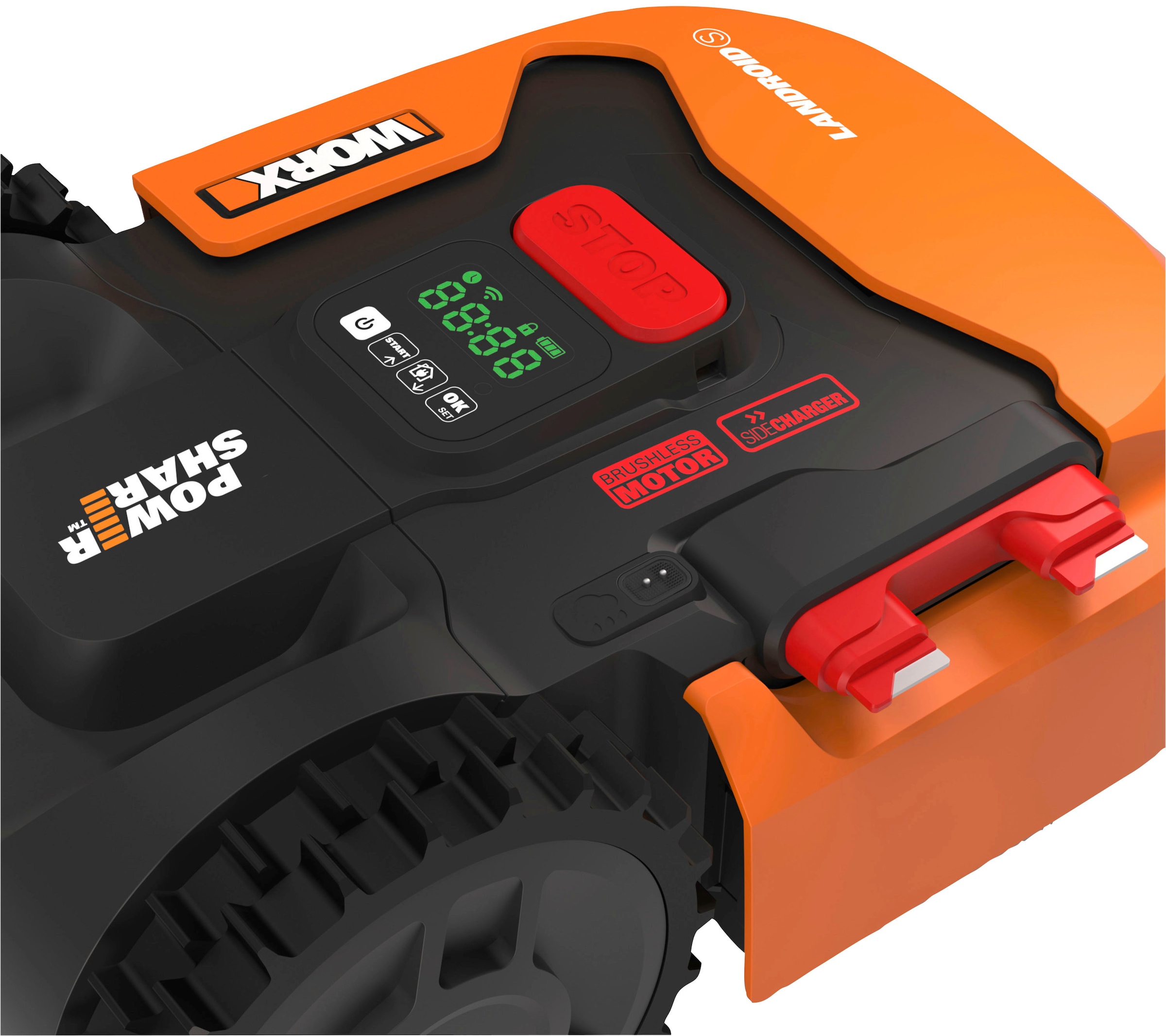 Worx Rasenmähroboter »Landroid S400«, (Set), 400m², 20V/2Ah, 18cm/20-50mm, WiFi/Bluetooth, Cut to edge, PowerShare