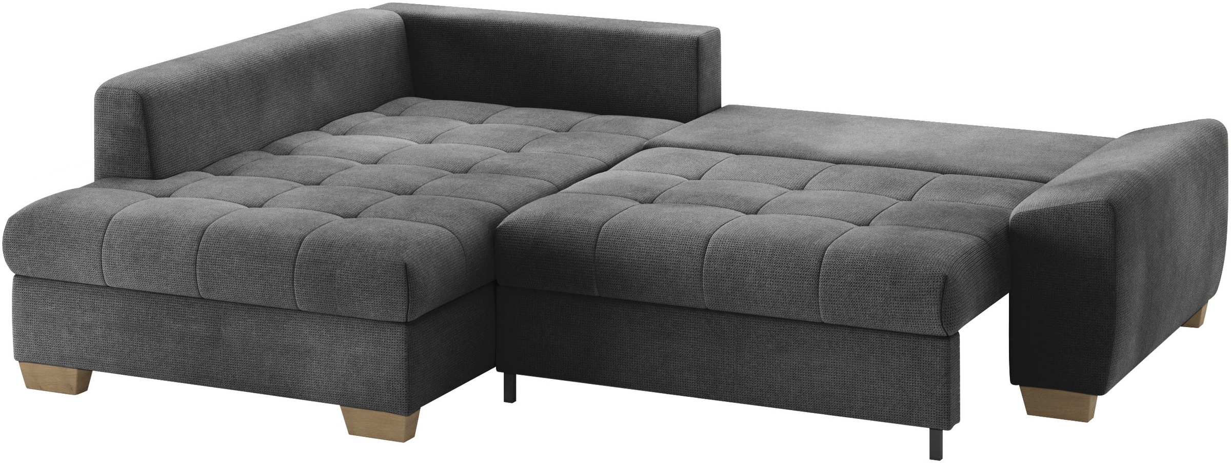 Mr. Couch Ecksofa »Nikita II, L-Form«, Wahlweise mit Bettfunktion, Bettkasten & RGB-LED-Beleuchtung