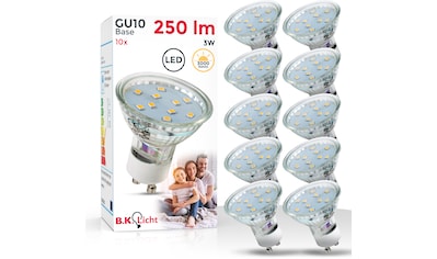 B.K.Licht LED-Leuchtmittel, GU10, 10 St., Warmweiß, LED Lampe Glühbirne 3 Watt 250... kaufen