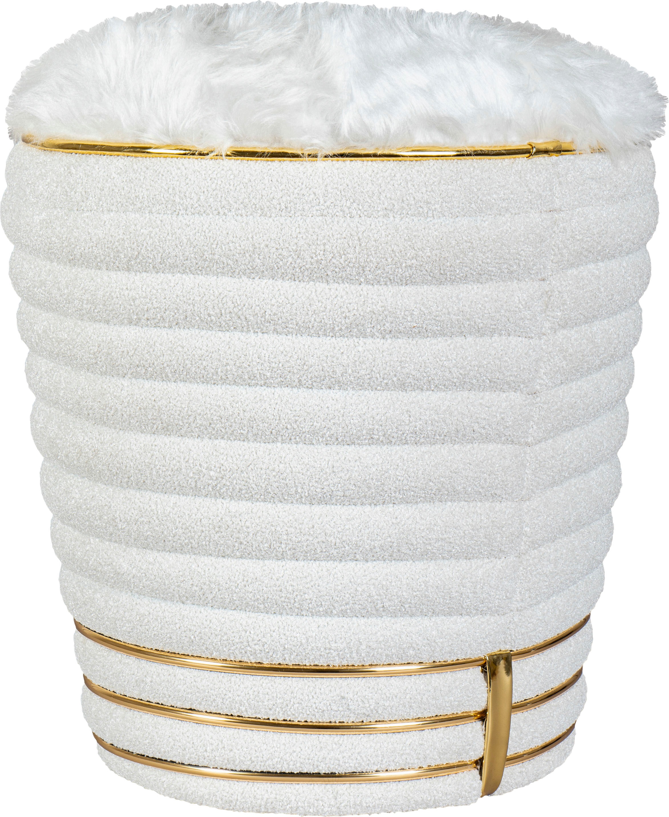 Kayoom Sitzhocker »Hocker Doric, trendiger Look, ästhetische Farbgebung, schöne Steppung«, (1 St.), komfortabel, hochqualitativ, pflegeleicht, hochwertige Materialien