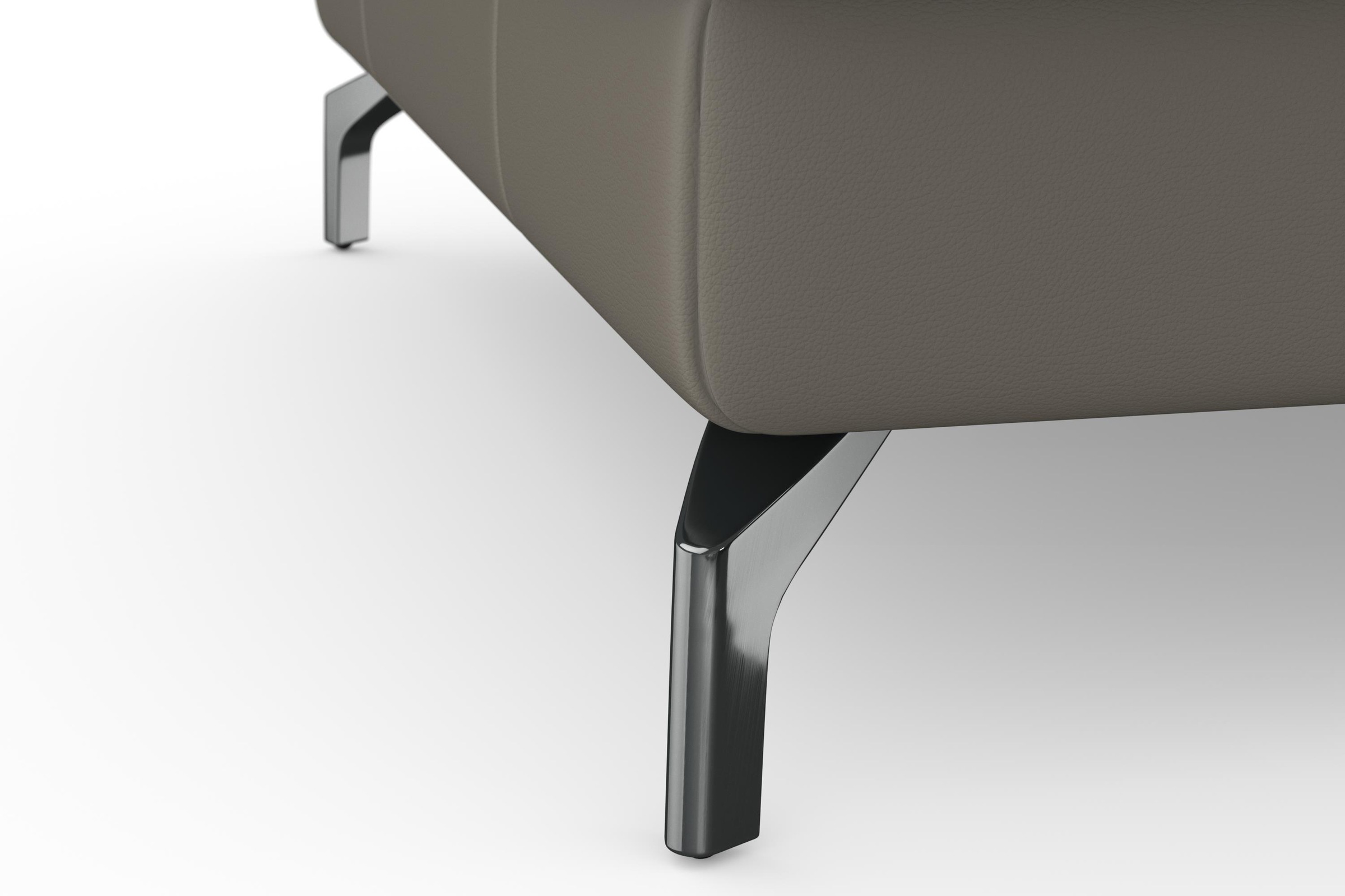 sit&more Ecksofa »Bendigo L-Form«, inklusive Sitztiefenverstellung, Bodenfreiheit 12 cm, in 2 Fußfarben