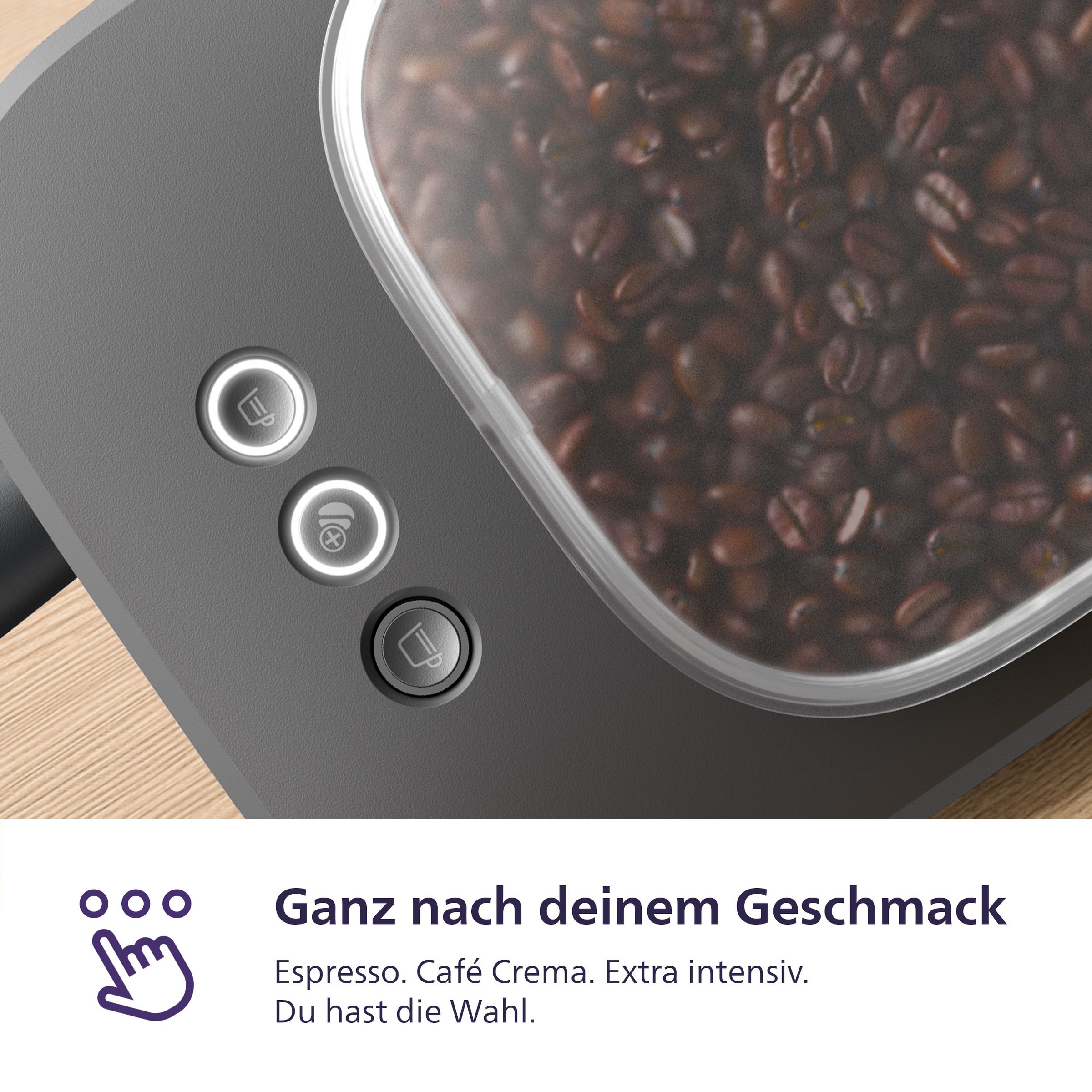 PHILIPS baristina Espressomaschine »BAR308/60 mit Mahlwerk für ganze Bohnen, Milchaufschäumer inkl.« 16 bar Pumpendruck, Schwarzgrau