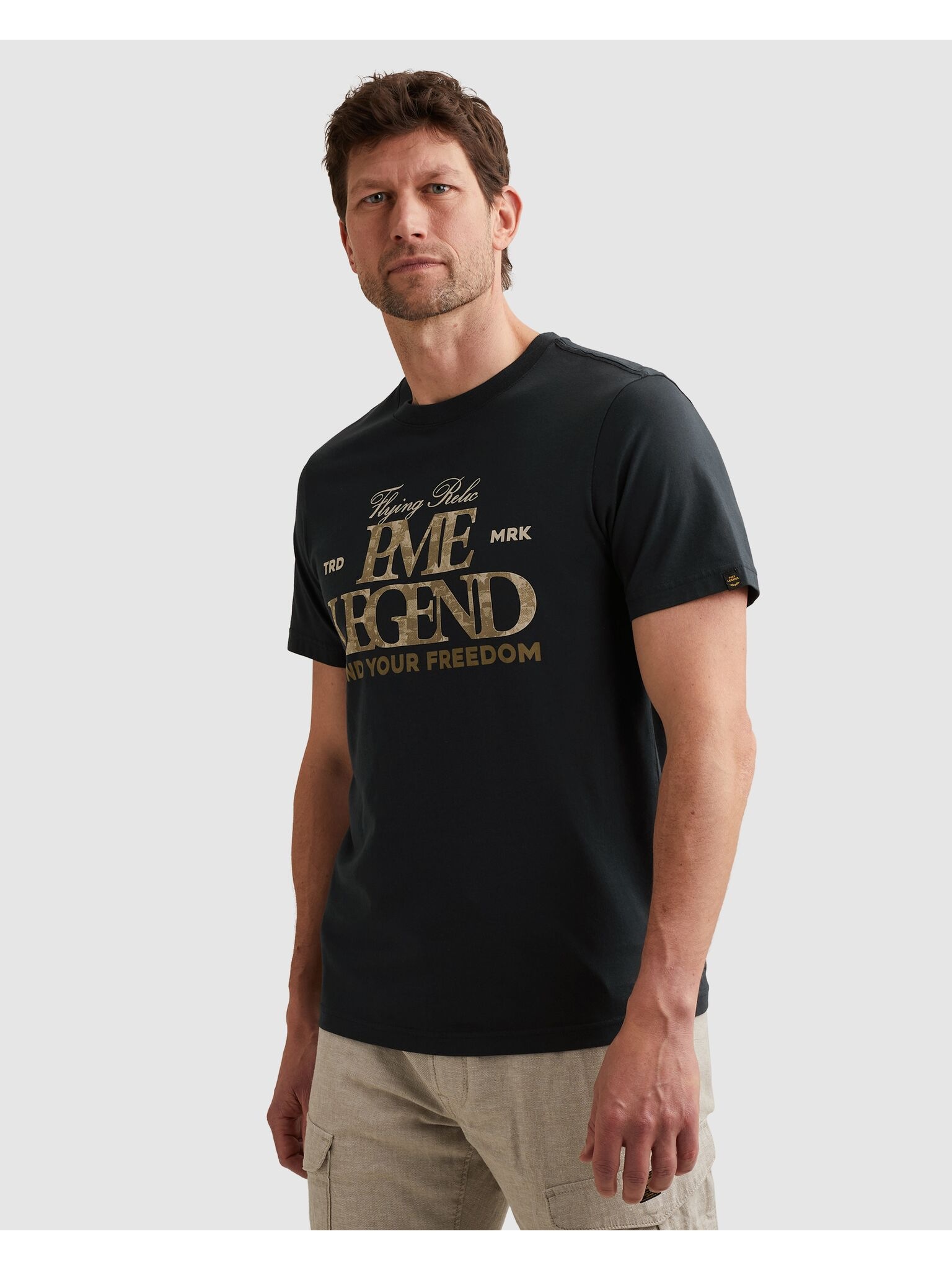 PME LEGEND T-Shirt »Short sleeve r-neck big print« mit Logo Print
