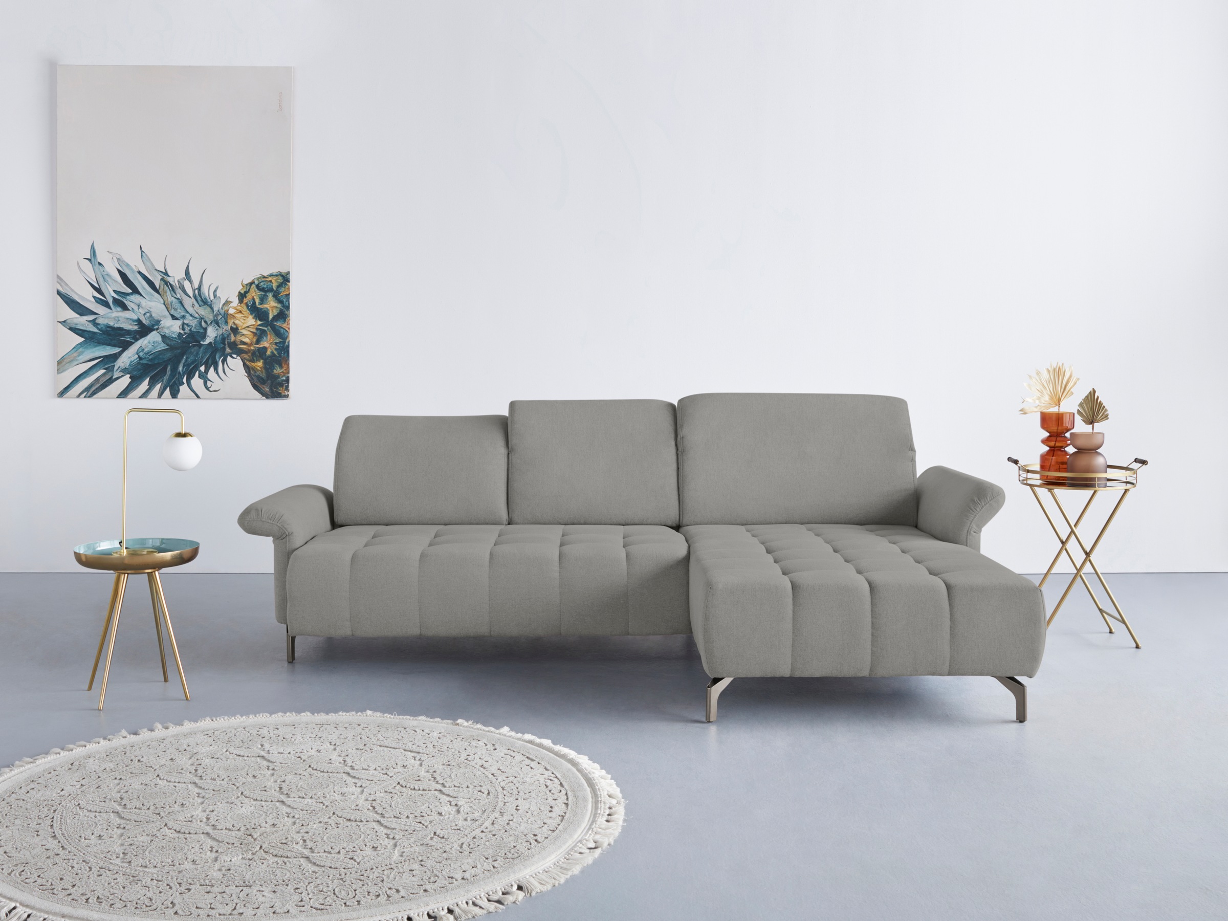 INOSIGN Ecksofa »Fresh L-Form«, Federkern, wahlweise Kopfteilverstellung un günstig online kaufen