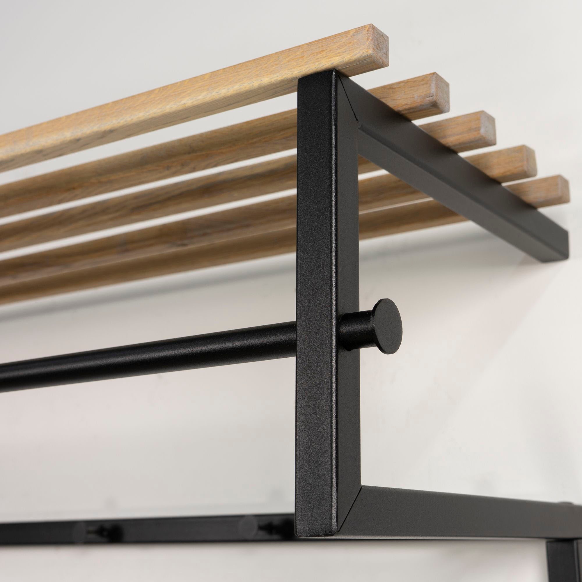 Spinder Design Garderobenleiste, Metall, Breite 100 cm, Familien-Garderobe, 11 Haken