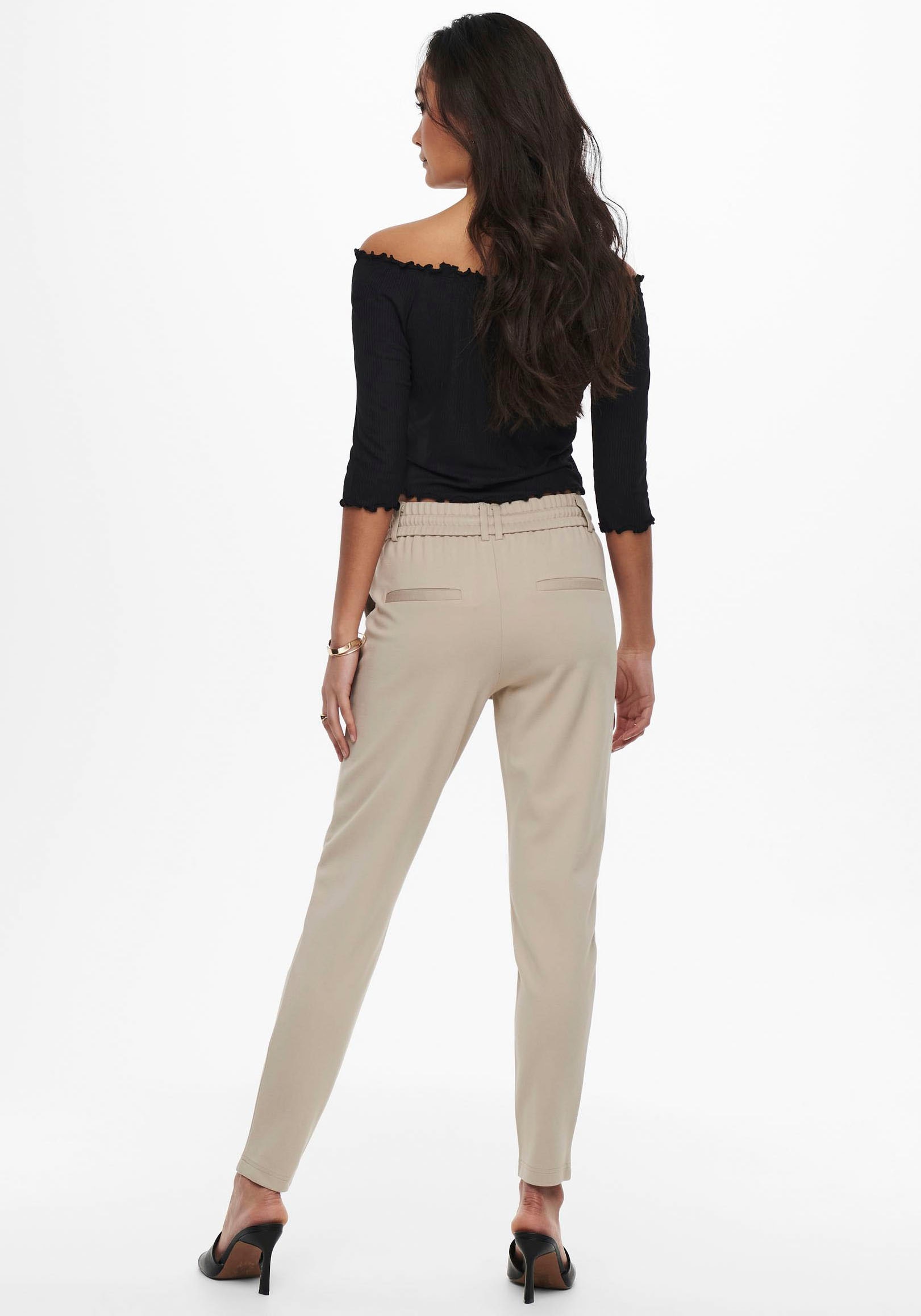 ONLY Jogger Pants »ONLPOPTRASH LIFE EASY COL PANT PNT NOOS«, bequeme Form mit elastischem Bund und Kordelzug