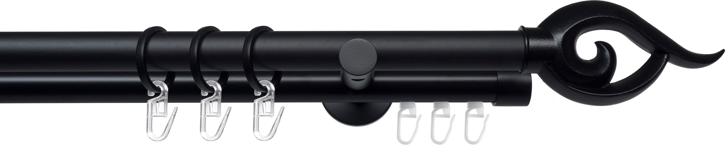 Liedeco Gardinenstange »Stilgarnitur 20 mm Blues Bessie«, 2 läufig-läufig, günstig online kaufen