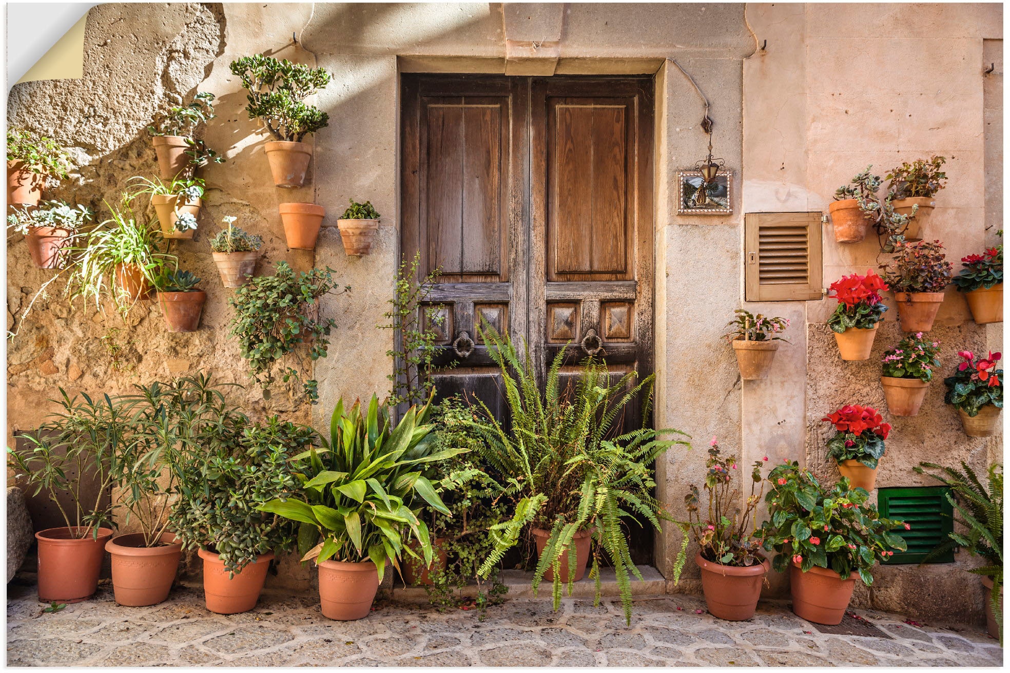 Artland Wandbild »Altstadtgasse Mallorca, Spanien«, Pflanzenbilder, (1 St.) günstig online kaufen