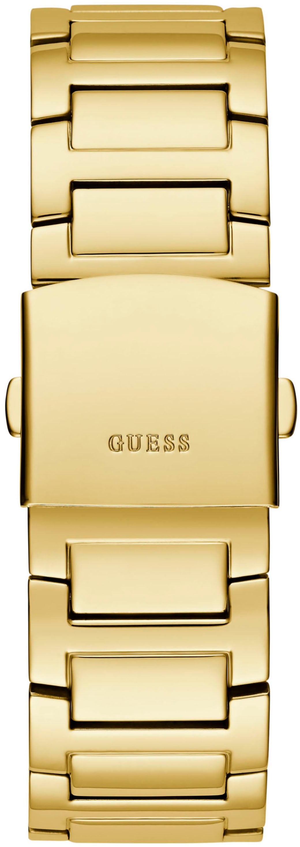 Guess Multifunktionsuhr »KING«, Quarzuhr, Armbanduhr, Herrenuhr, Datum, Edelstahlarmband