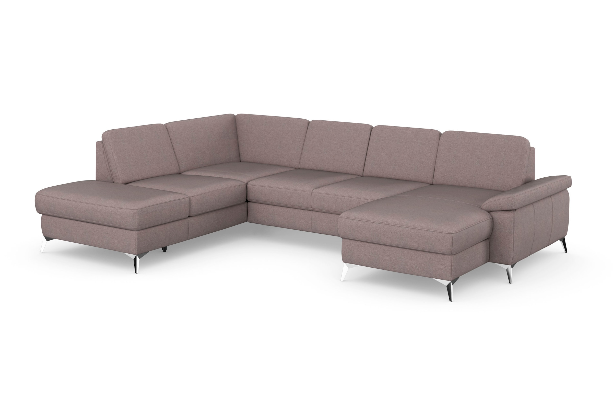 sit&more Wohnlandschaft »Padua U-Form«, inklusive Sitztiefenverstellung, Armteilfunktion und Federkern