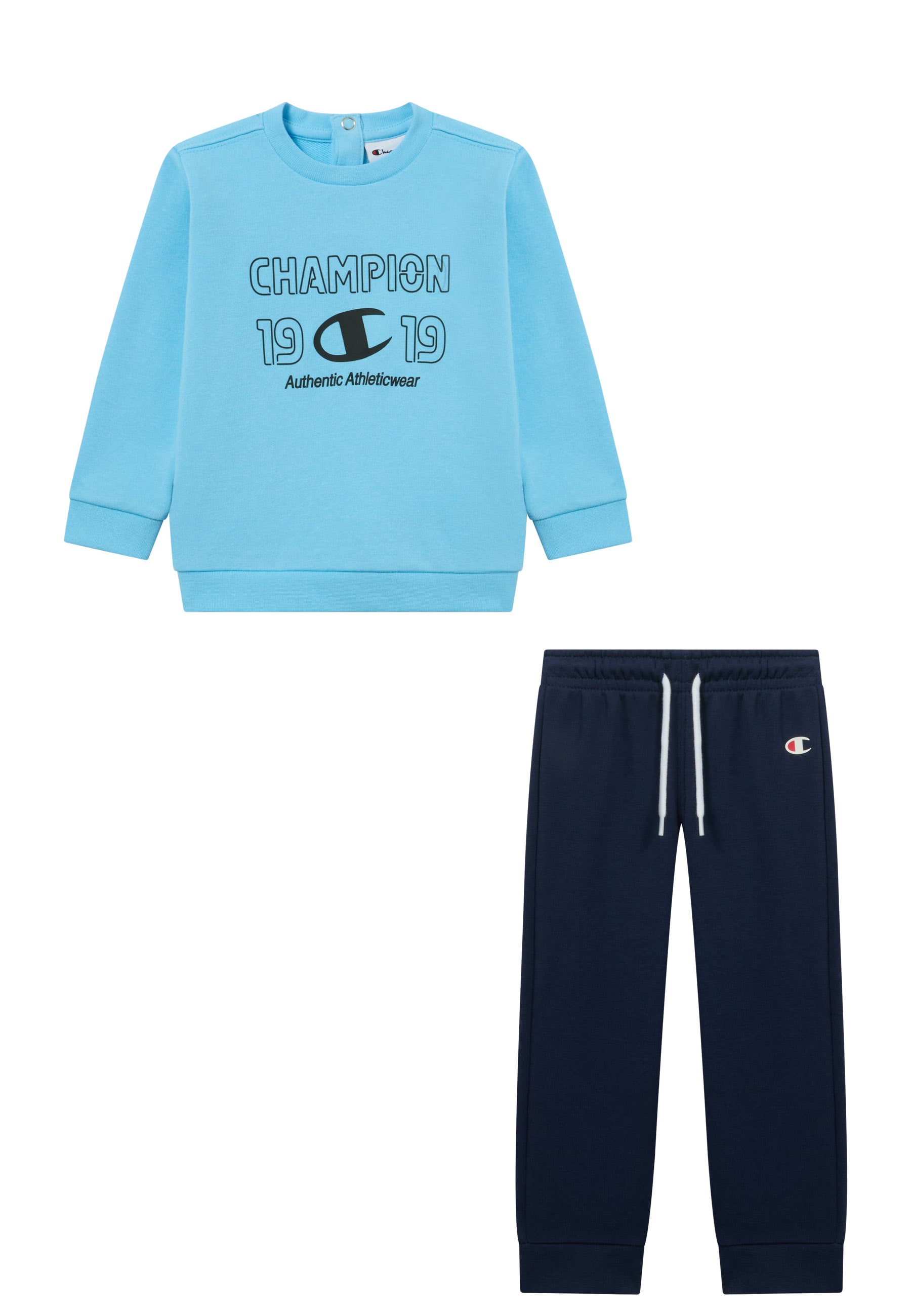 Champion Jogginganzug »Toddler Graphic Terry Crewneck Sweatsuit« 2 tlg. für Babys, aus Baumwolle und Polyester
