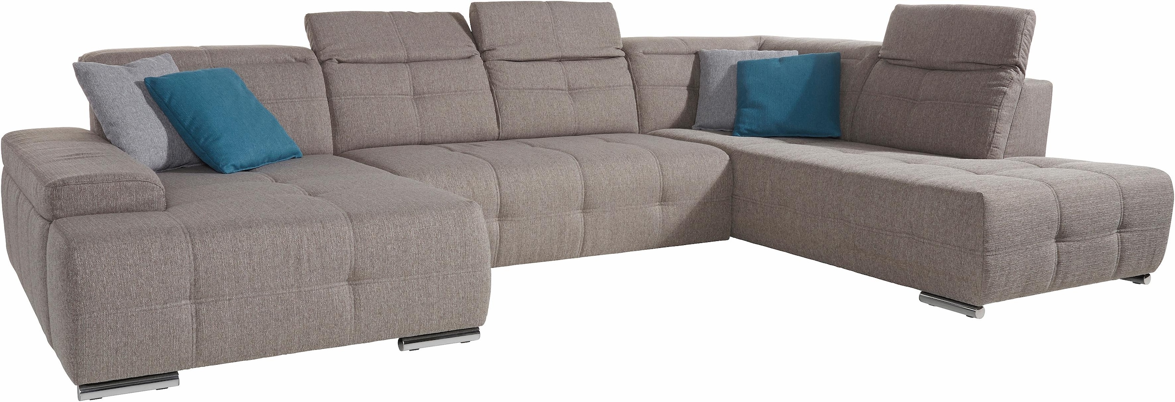 sit&more Wohnlandschaft »Mistral U-Form«, wahlweise mit Bettfunktion, inklusive Kopfteilverstellung