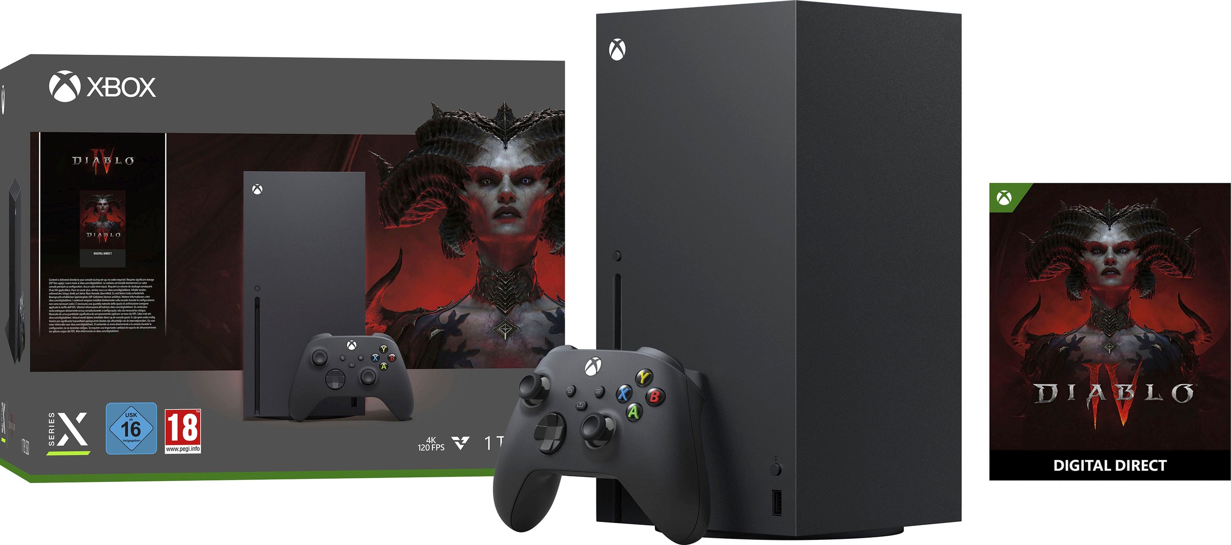 XBOX Spielekonsole »Series X - Diablo IV Bundle« 1 TB Series X Diablo IV Bundle schwarz Erscheinungstermin: 10.11.2023