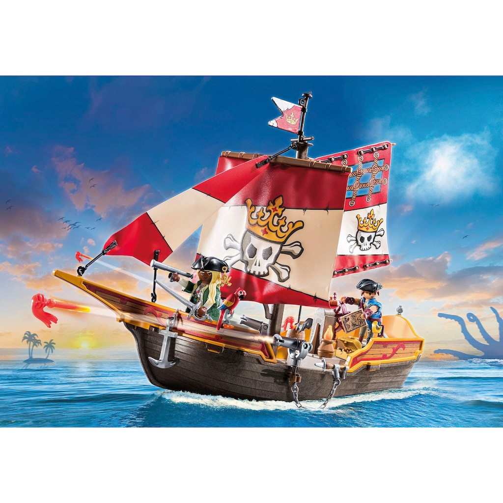 Playmobil® Konstruktions-Spielset »Piratenschiff (71418), Pirates«, (101 St.)
