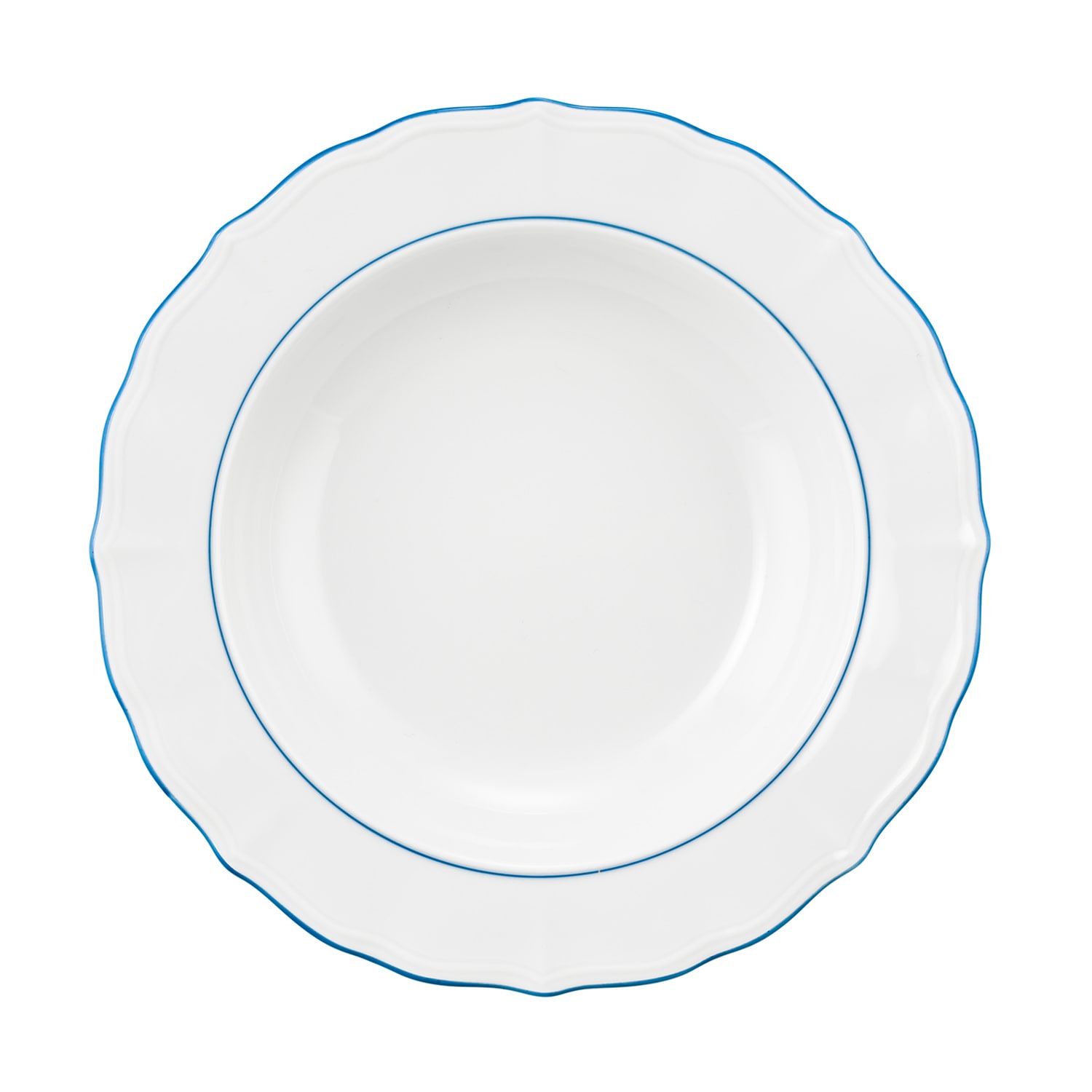 Seltmann Weiden Tafelservice »Tafelservice 12-teilig Sonate Blue Lines, Teller, Suppenteller« Speiseeller, Suppenteller, weiß, blau