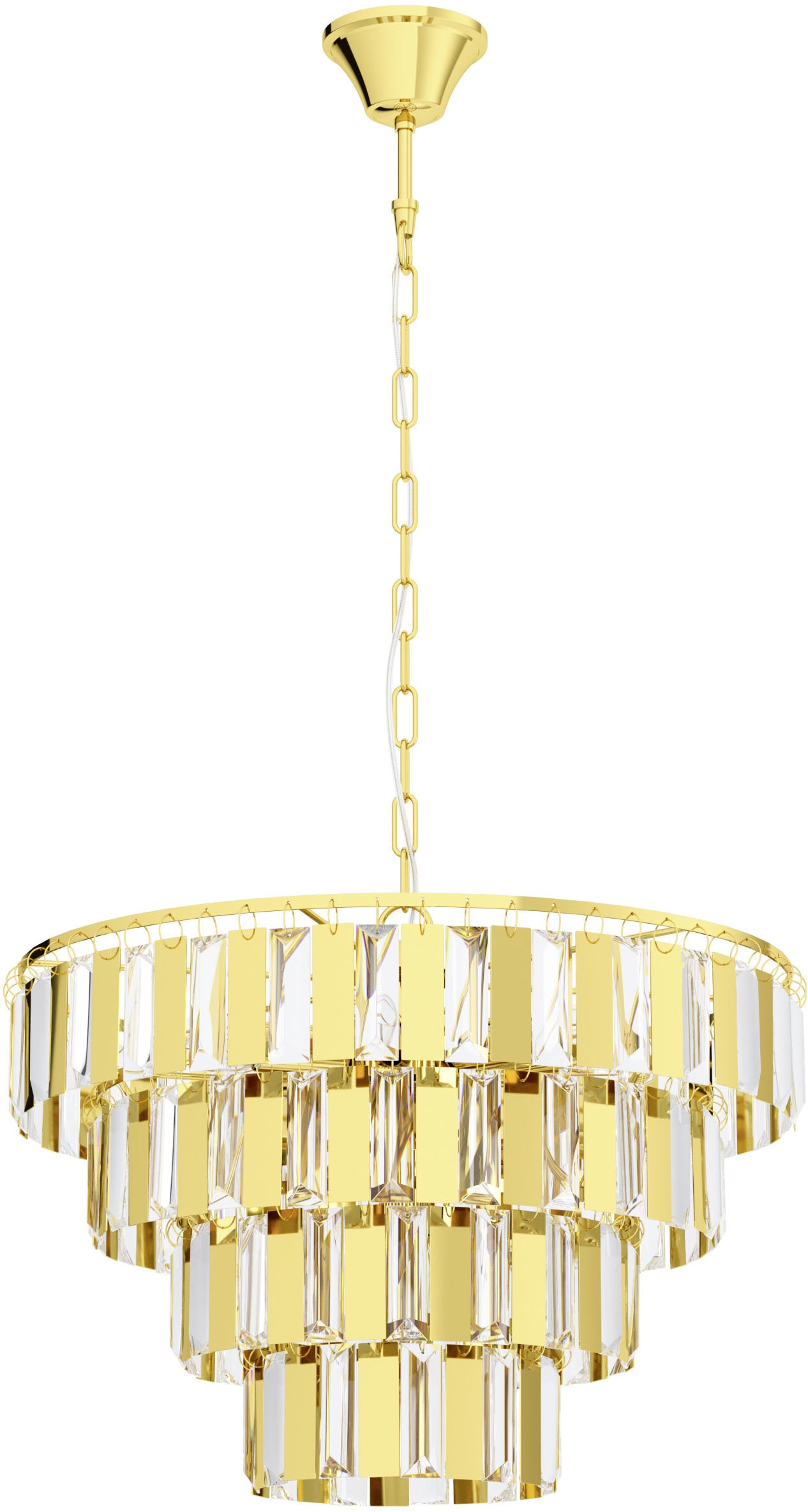 EGLO Hängeleuchte »ERSEKA Pendellampe - Stahl - E14 - 7X40W - IP20« E14 1 S günstig online kaufen