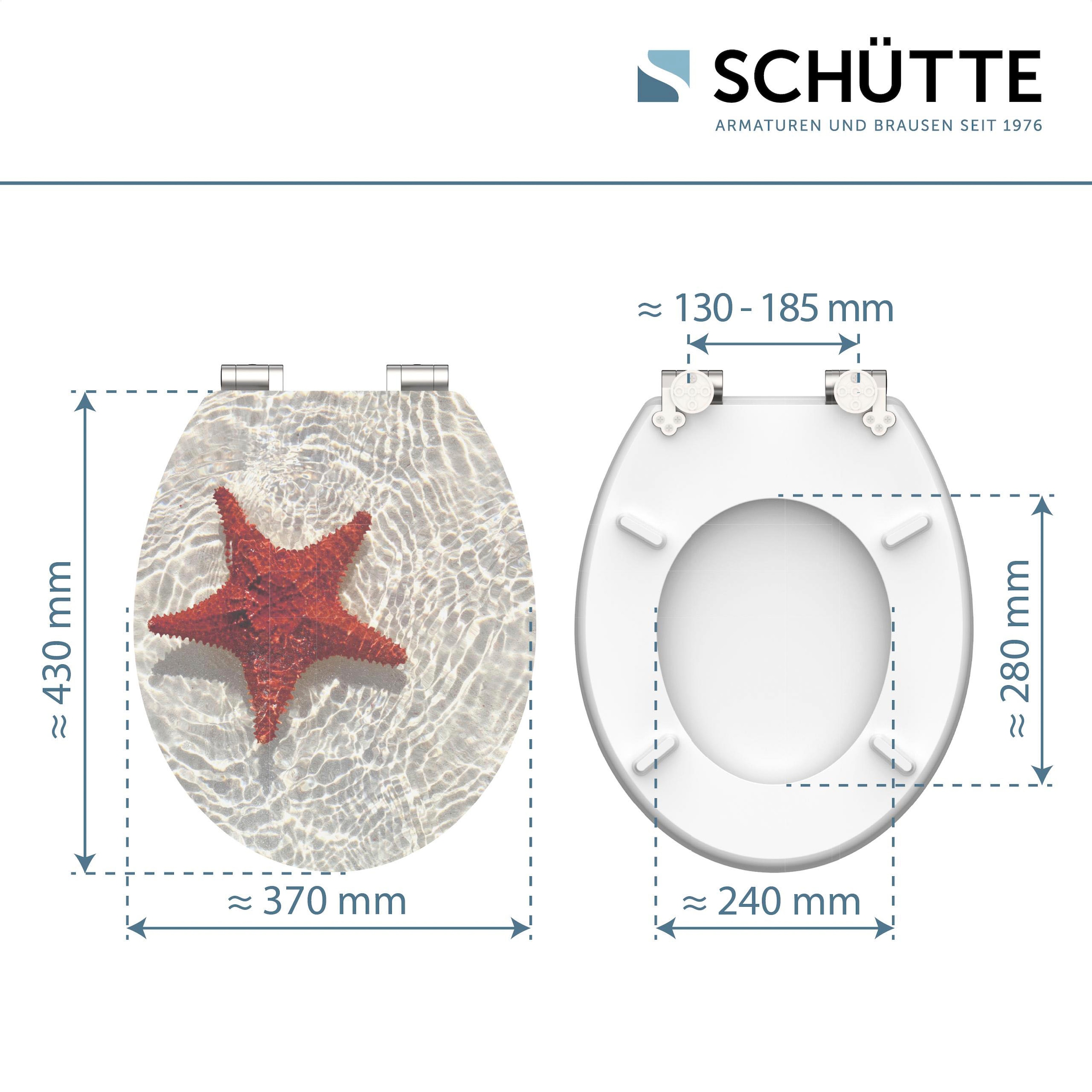 Schütte WC-Sitz »RED STARFISH«, High Gloss mit MDF Holzkern, mit Absenkautomatik