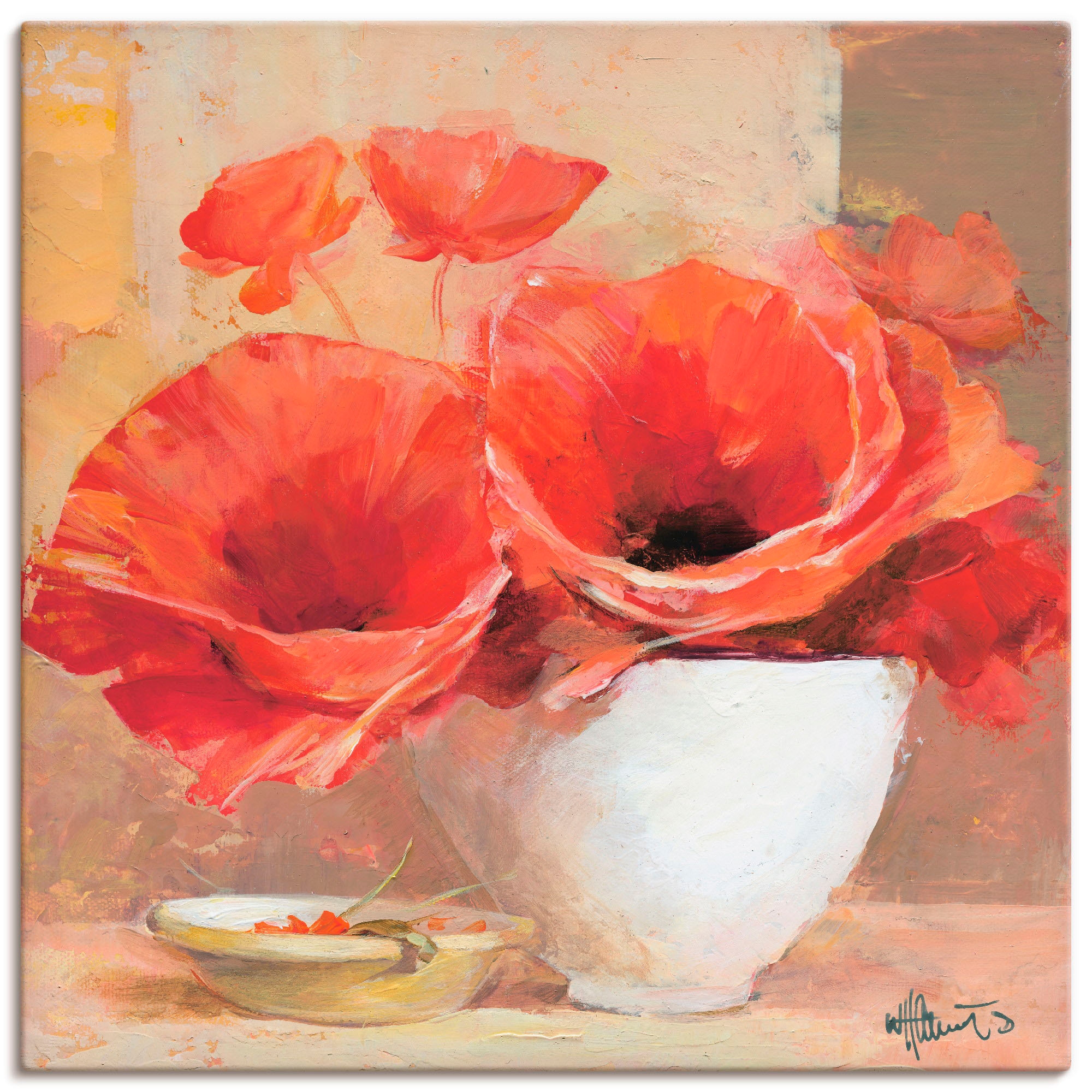 Artland Leinwandbild »Mohn II« 1 Stk. tlg. auf Keilrahmen gespannt günstig online kaufen
