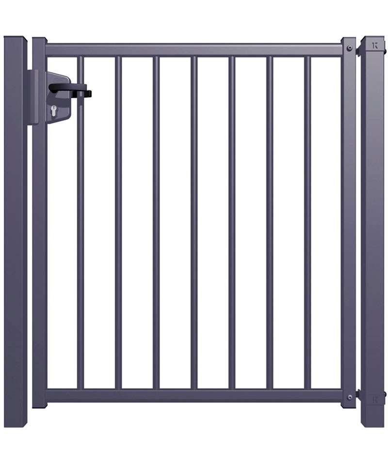 KRAUS Zauneinzeltür »Bardo« BxH: 120x125 cm, Komplett inkl. Torpfosten 6x6 cm anthrazit