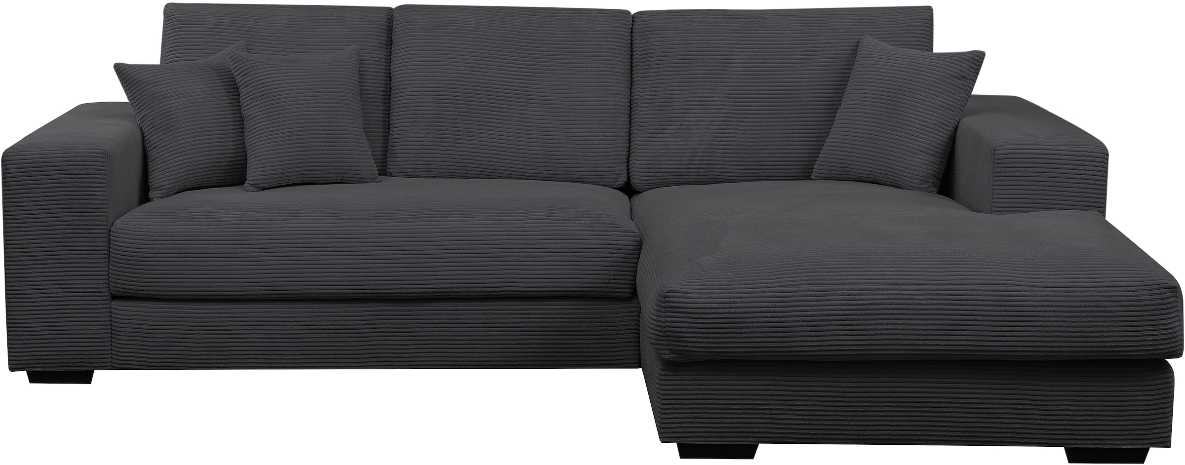 WERK2 Ecksofa »Eden modern und zeitlos, geschmackvolles Sofa, Breite 286cm, L-Form«, Design Ecksofa in Cord mit besonders weichem Sitzkomfort