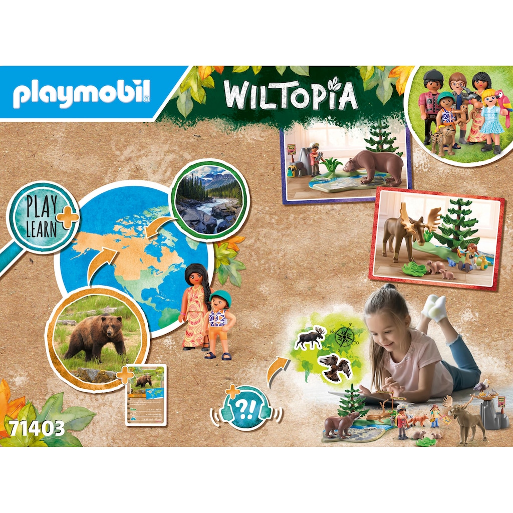 Playmobil® Konstruktions-Spielset »Wiltopia - Abstecher zu den Tieren Nordamerika (71403), Wiltopia«, (54 St.)