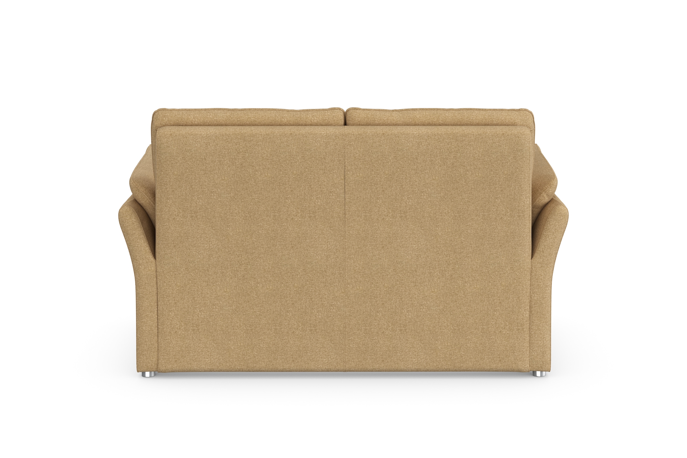 DOMO collection 2-Sitzer »Pina, schmale Armlehnen, mit Federkern, kompakt & elegant«, Hoher Sitzkomfort, Feinstruktur, beige, Breite 159 cm