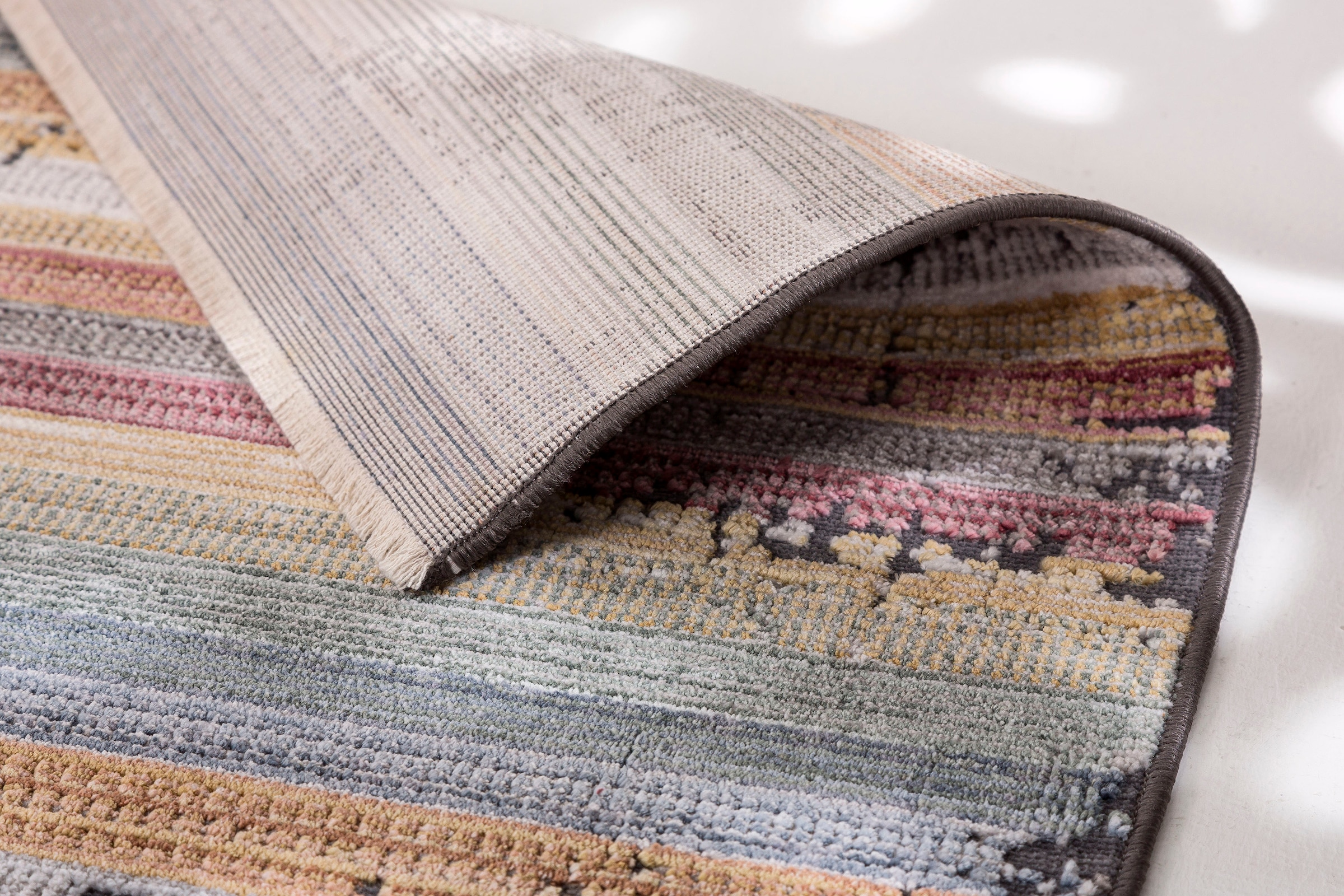 ASTRA Teppich »Calea 231«, rechteckig, 6 mm Höhe, Kurzflor mit Fransen, Wohnzimmer