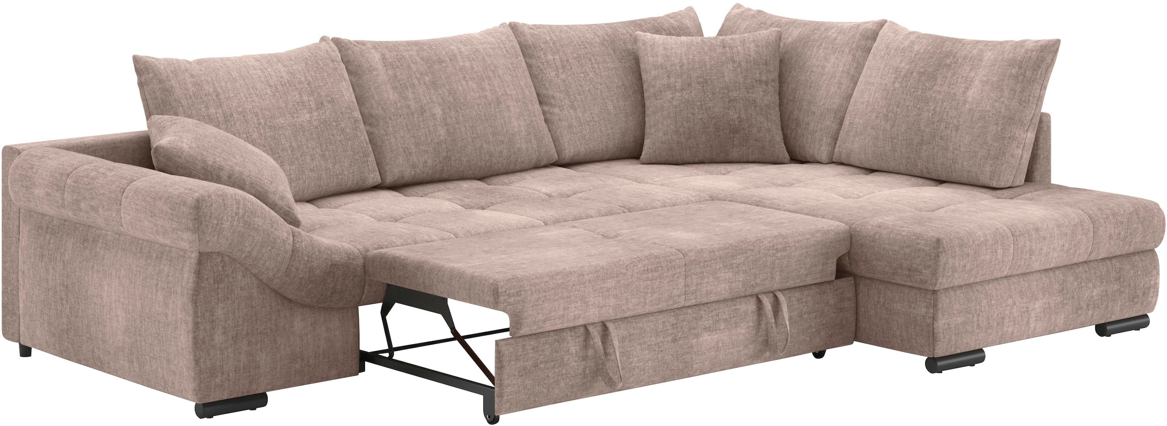 Mr. Couch Ecksofa »Allegro DuraFlex, L-Form«, Hochschläfer-Bettauszug, Kaltschaumpolsterung, bis 140 kg belastbar