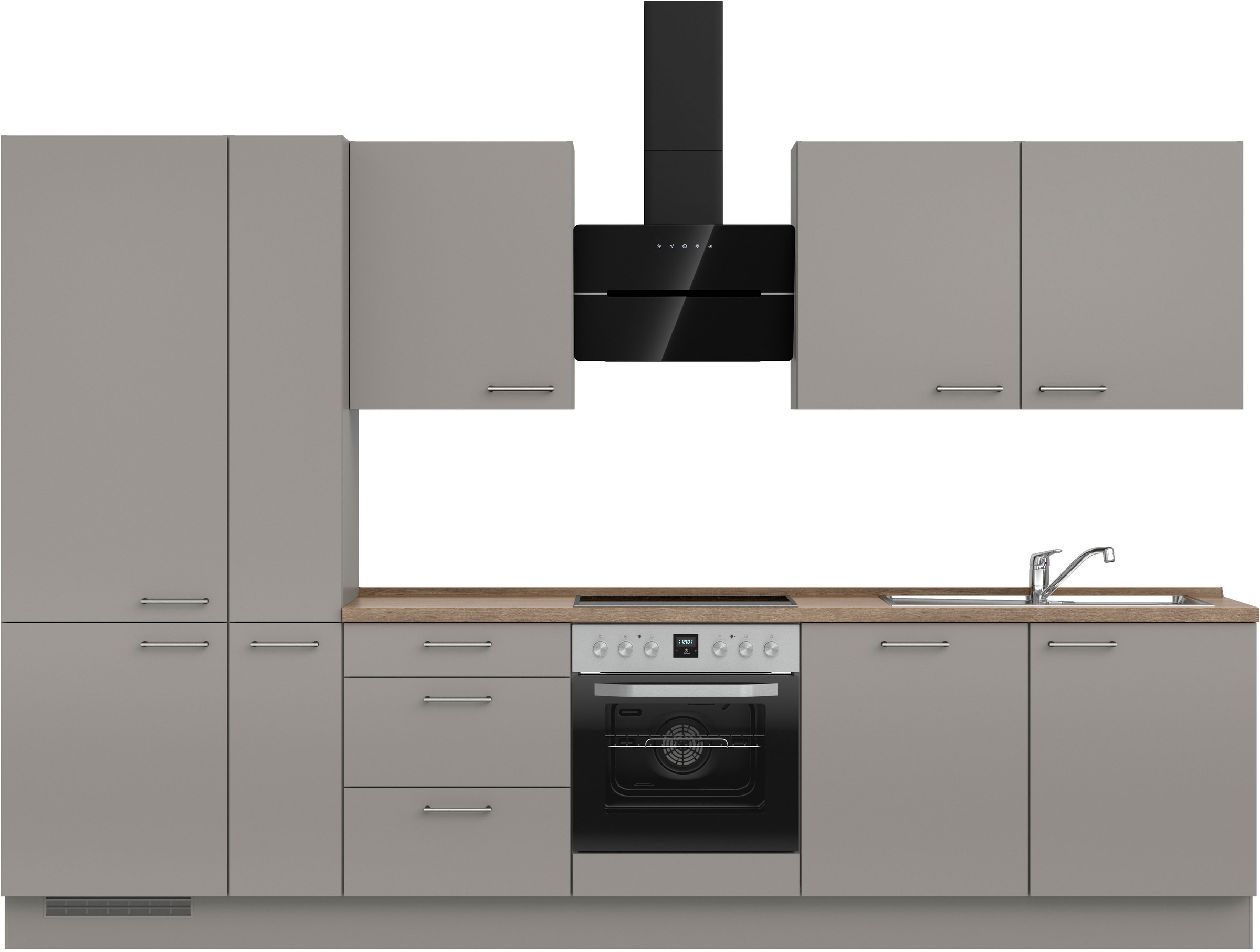 nobilia® Küchenzeile »"Laser II", Ausrichtung wählbar, Breite 330 cm« vormo günstig online kaufen