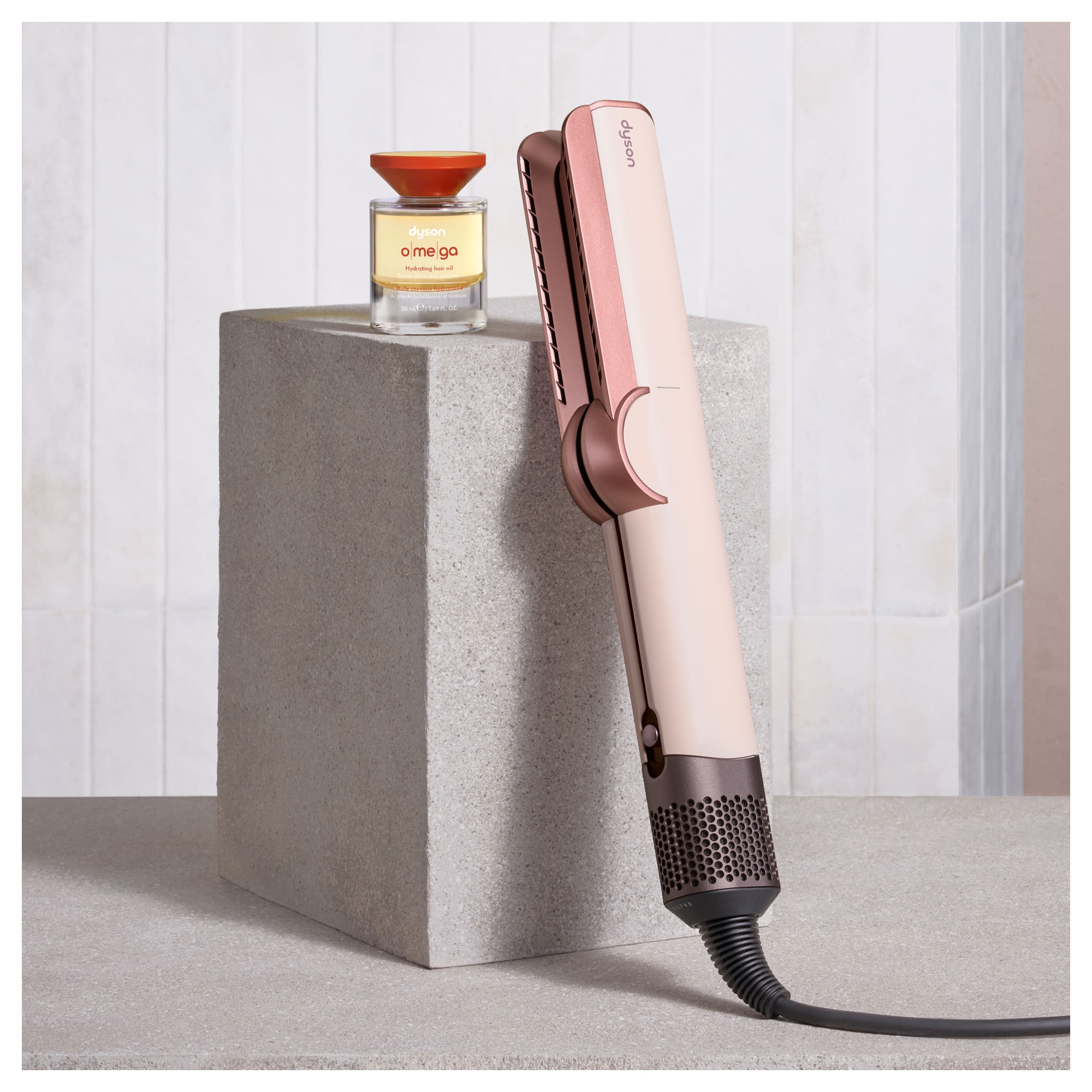 DYSON Glätteisen »Dyson Airstrait, Ceramic Pink/Roségold« Trocknet & glättet nasses Haar gleichzeitig ohne Heizplatten