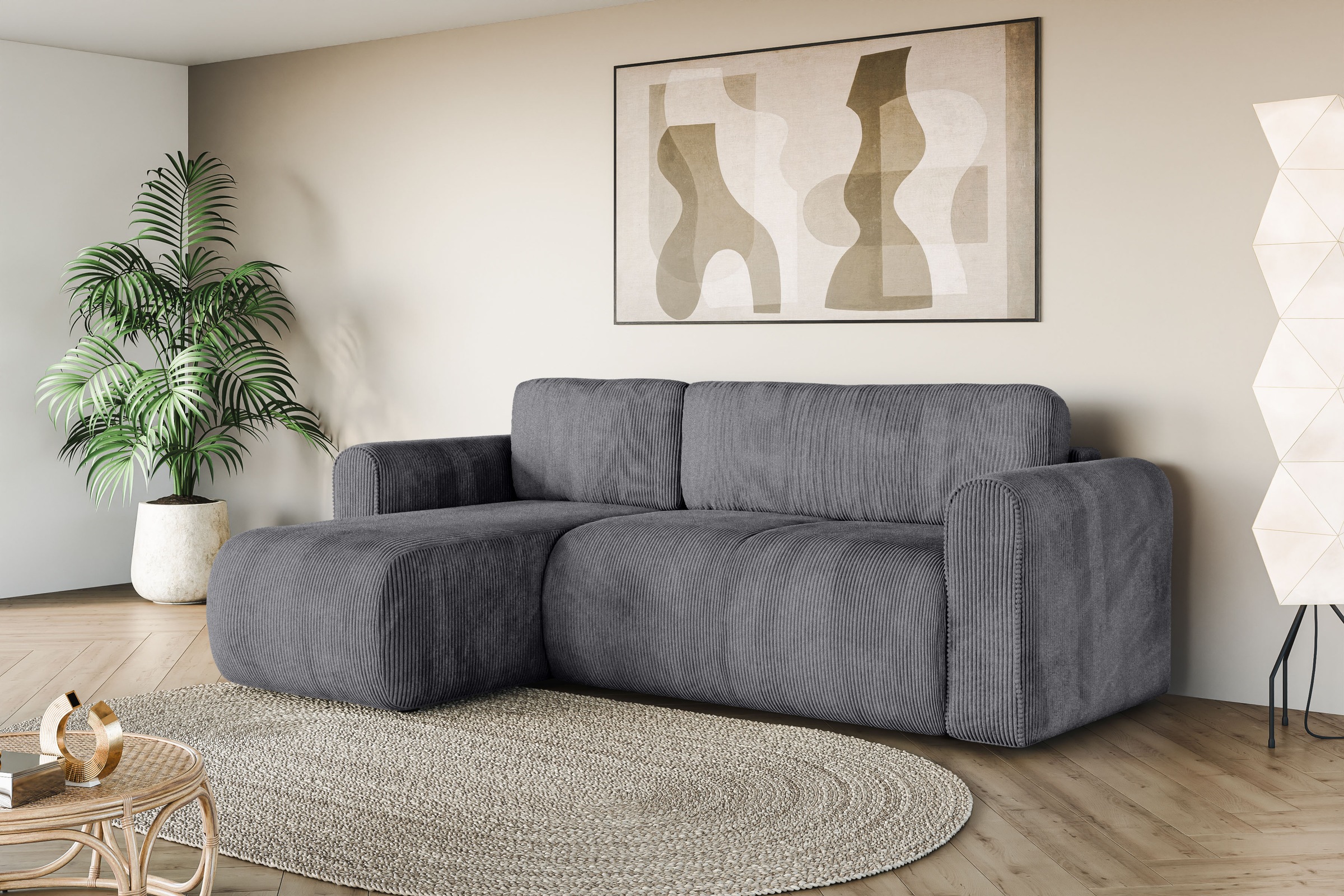 INOSIGN Ecksofa »Zacharia wahlweise Schlafsofa mit Bettkasten, B/T/H 250/16 günstig online kaufen