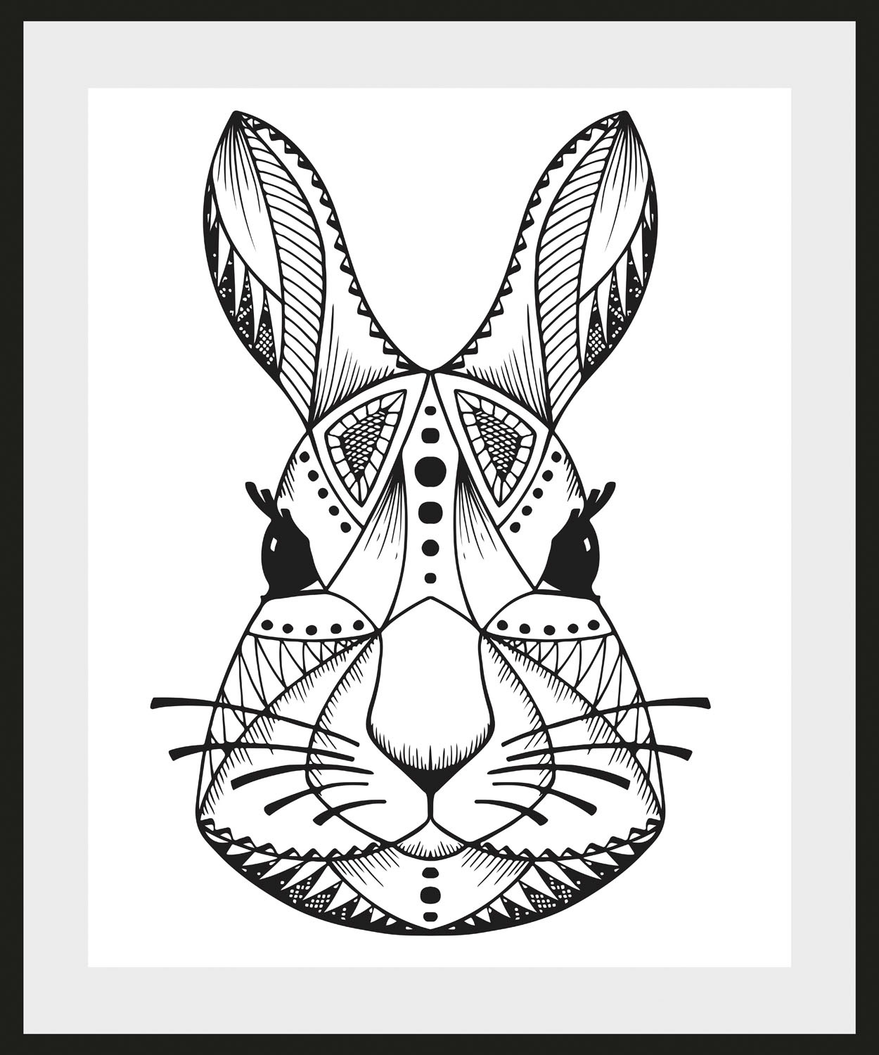 queence Bild »Edvin« Abstrakt   Figuren   Hase   Hasen   Haustiere   Kunst günstig online kaufen